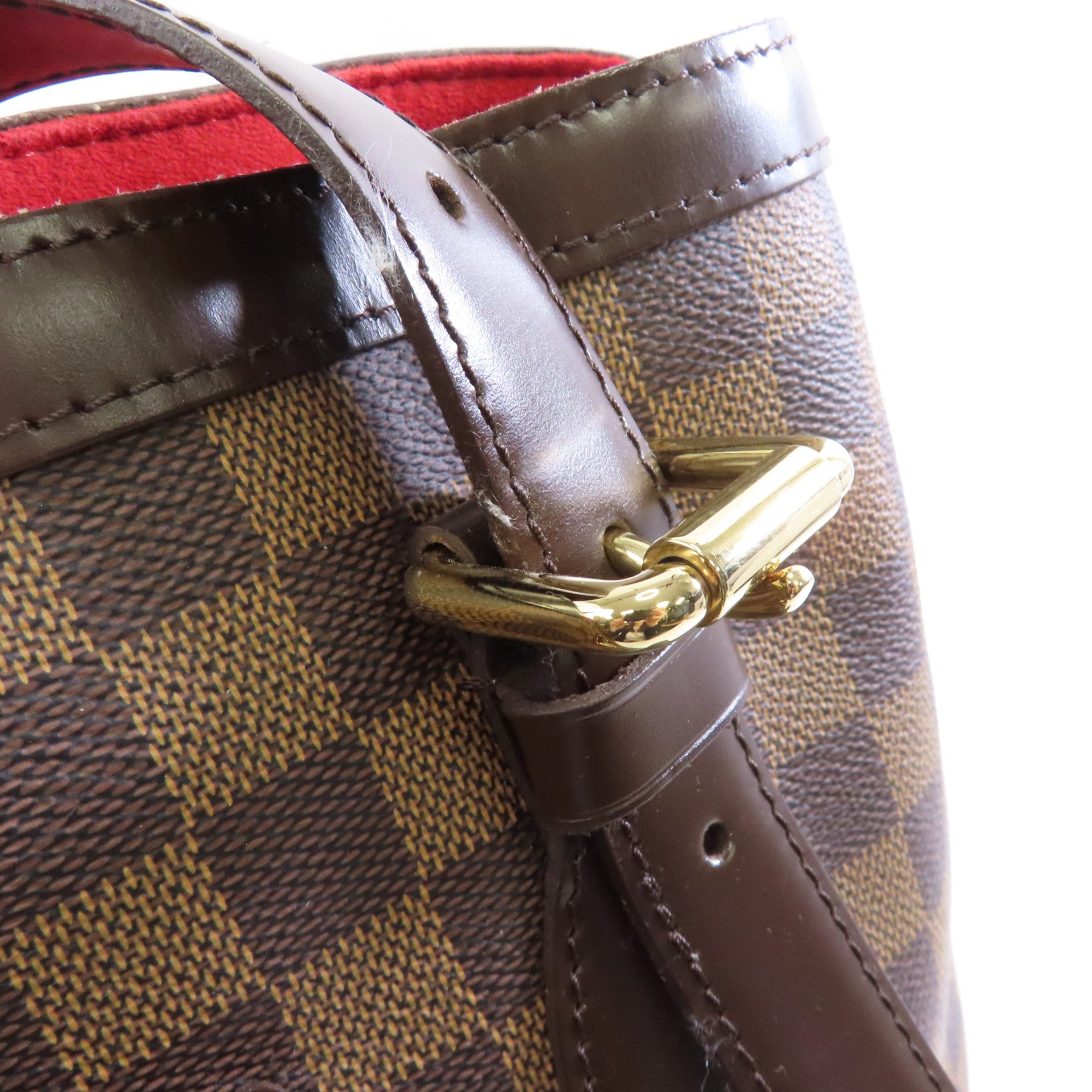 LOUIS VUITTON 【激減優惠】Damier Hampstead GM金扣肩背袋啡色