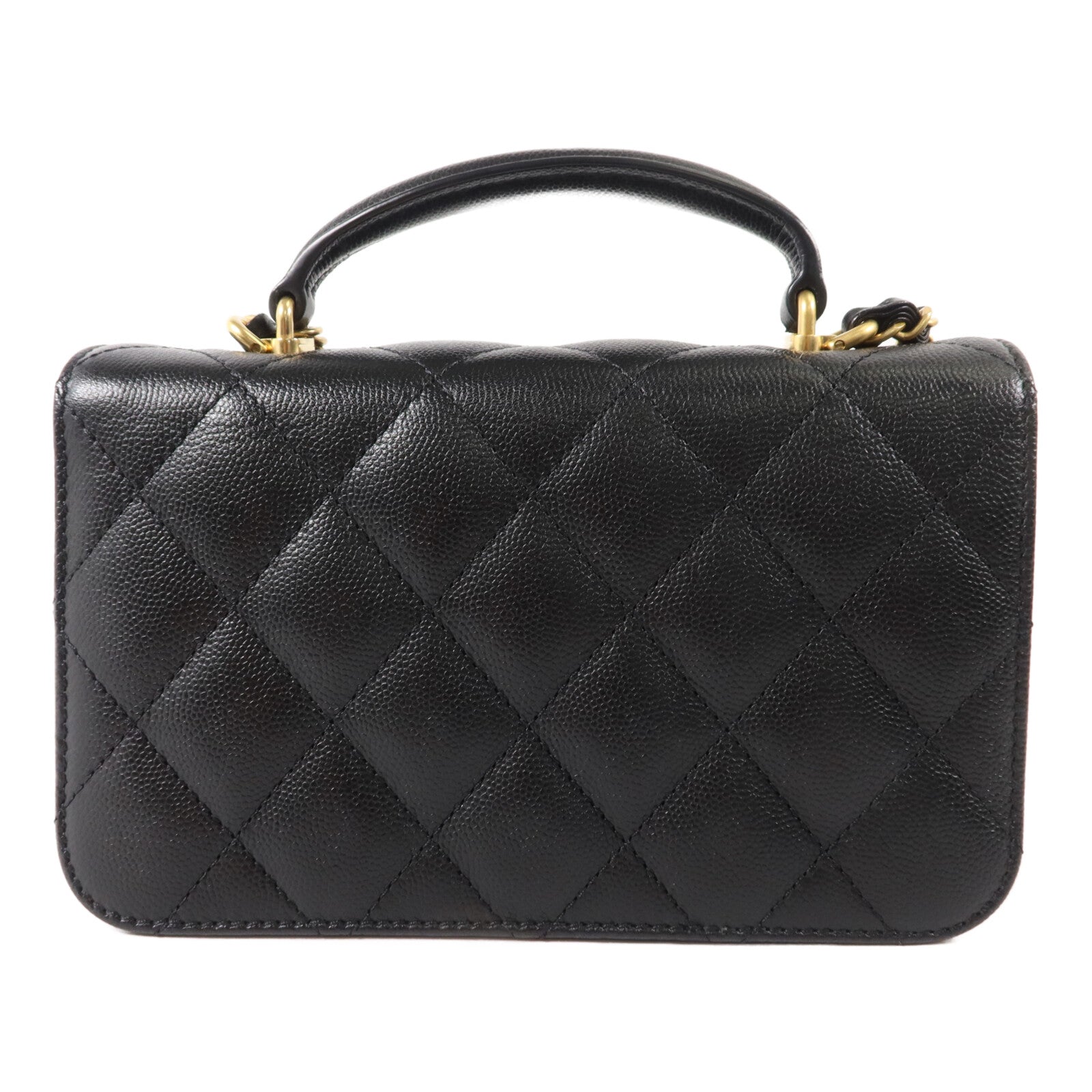 CHANEL 牛皮皮革Chain Shoulder With Handle手挽肩背兩用袋