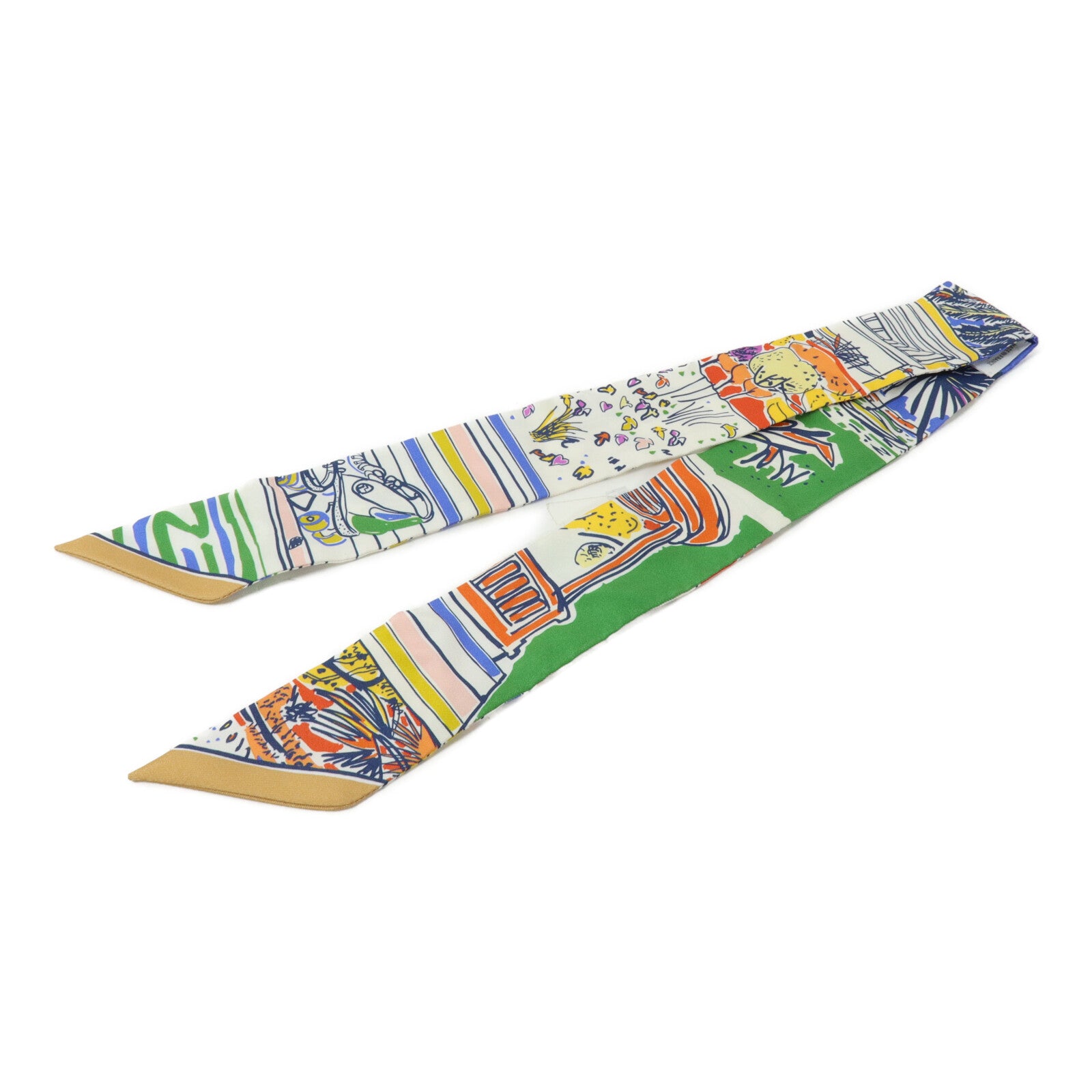 HERMES 【激減優惠】絲質Twilly絲巾
