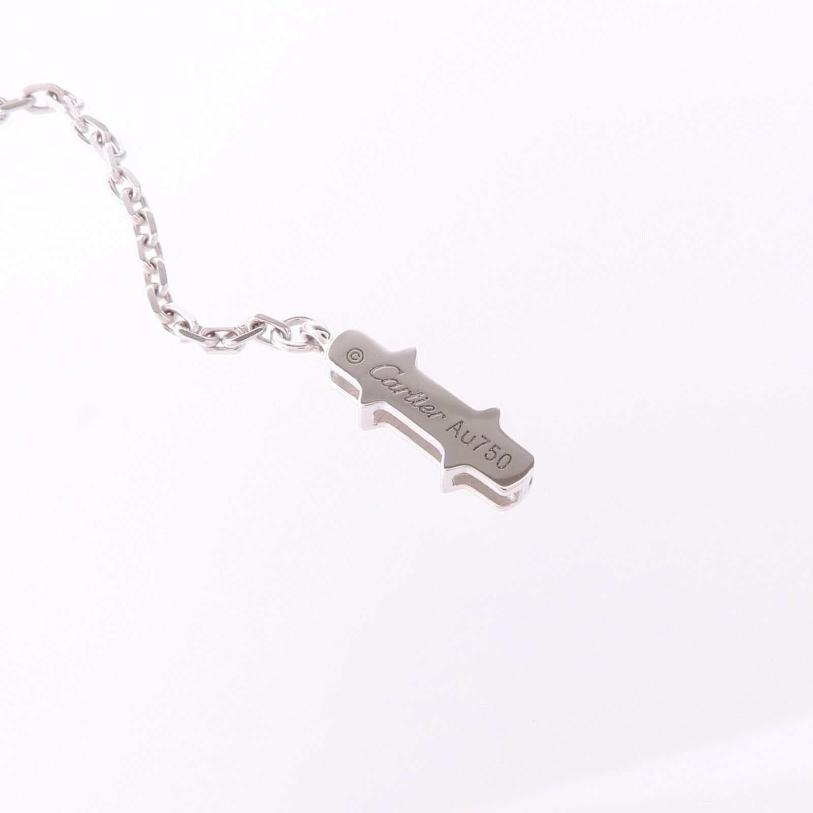 CARTIER 18K白金Love Necklace項鍊