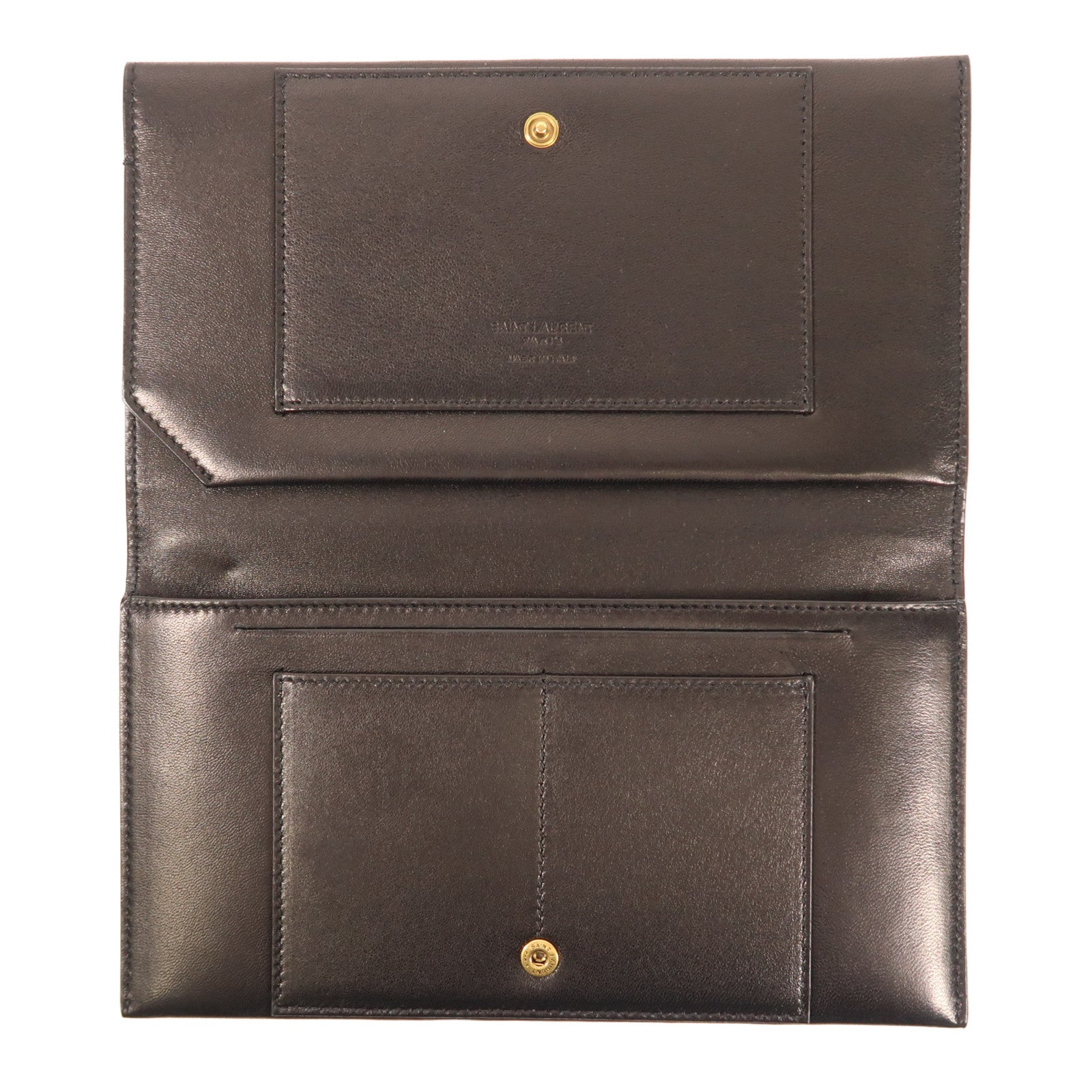 SAINT LAURENT 羊皮皮革Wallet金扣長錢包