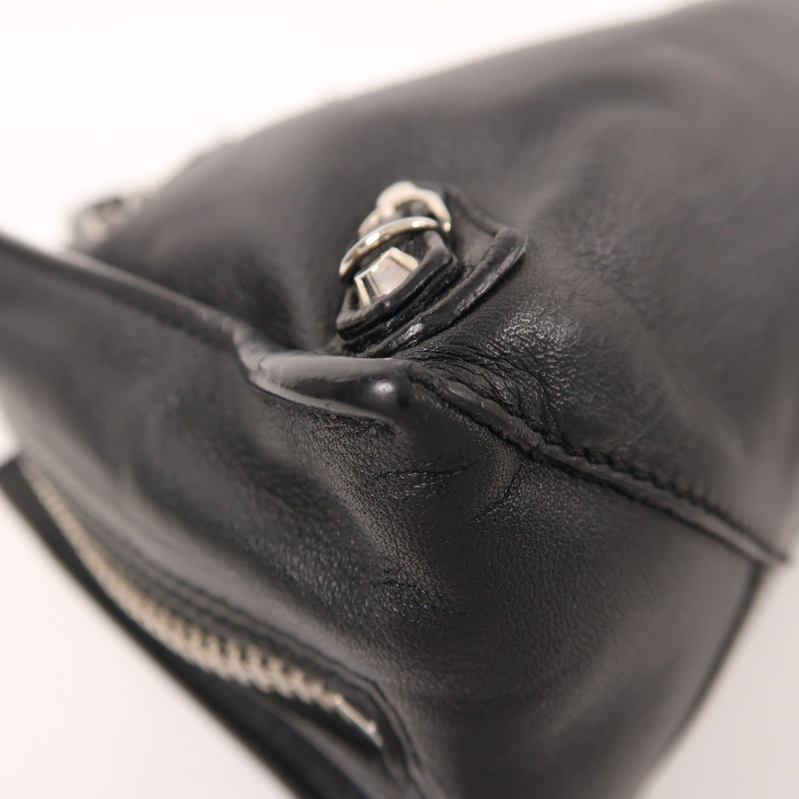 BALENCIAGA 牛皮皮革Papier Mini銀扣手挽肩背兩用袋