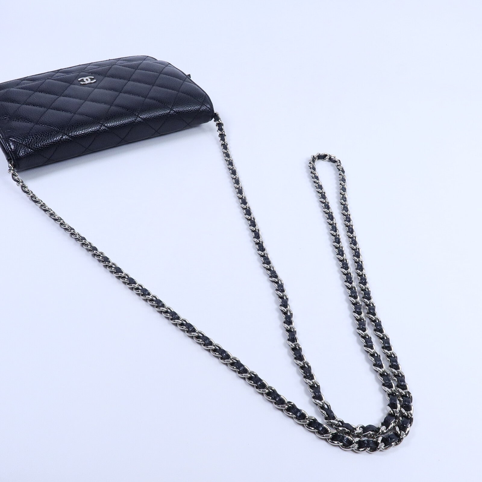 CHANEL 牛皮皮革WOC Wallet On Chain鏈帶肩背袋