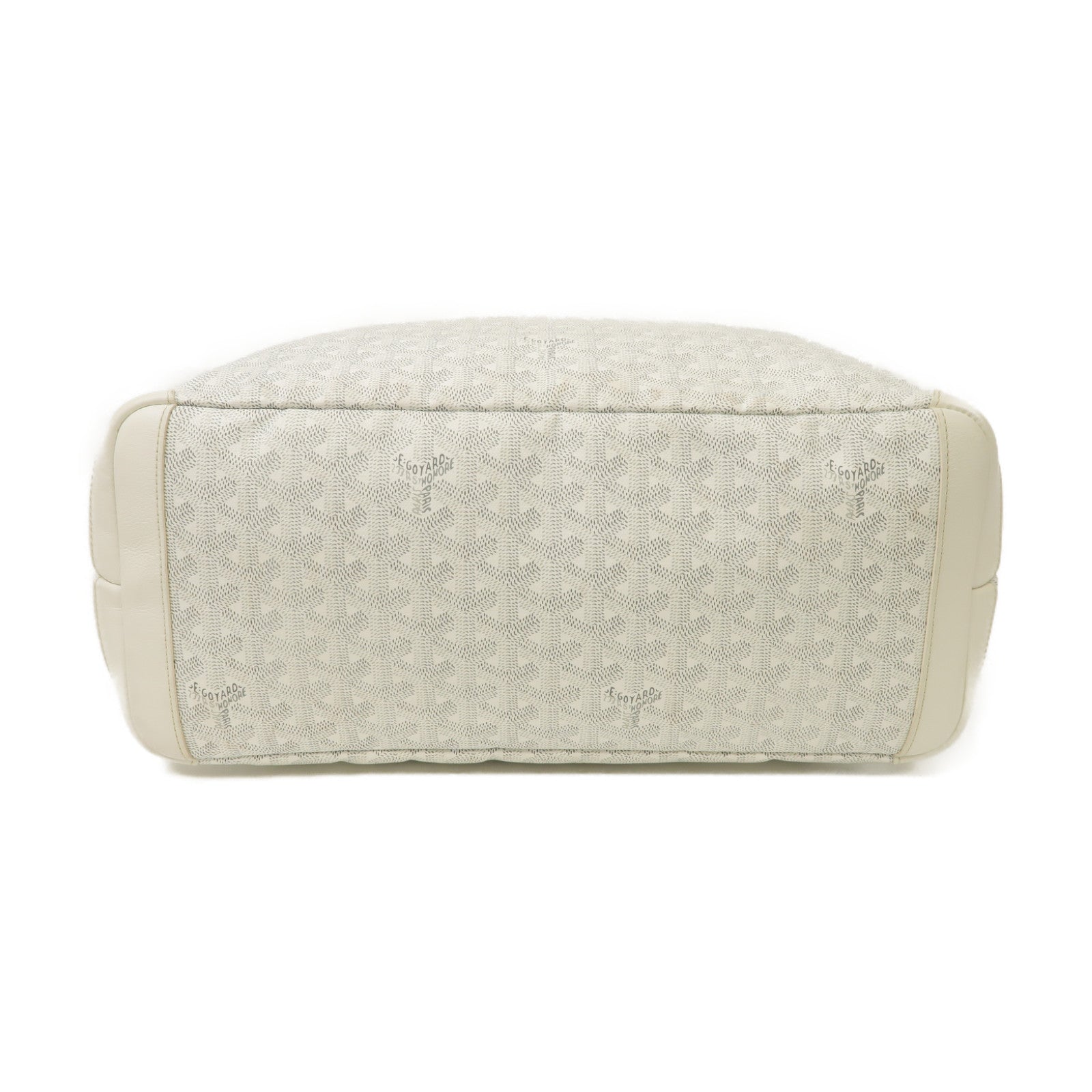 GOYARD 塗層帆布Artois銀扣肩背袋白色