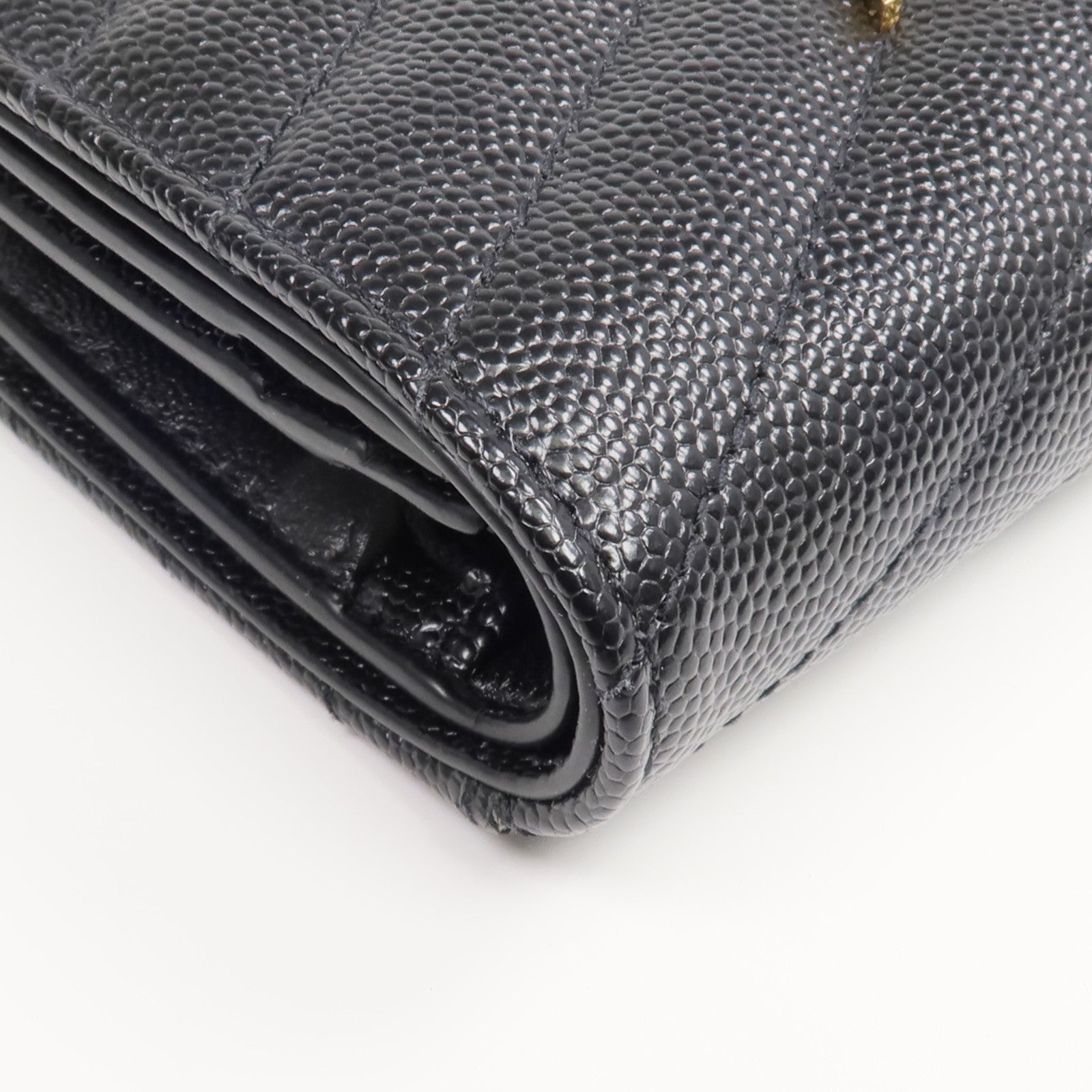 SAINT LAURENT 牛皮皮革Wallet金扣錢包