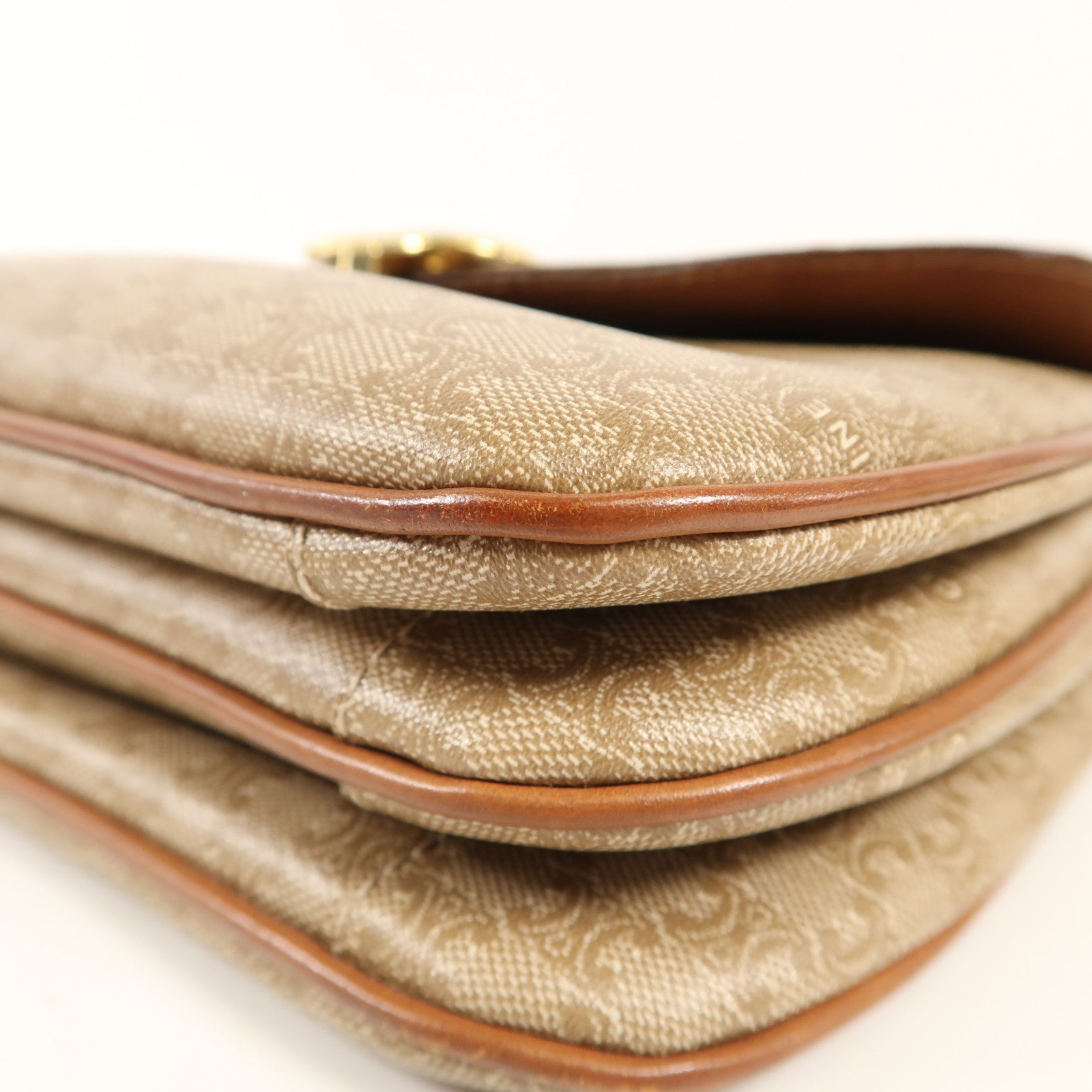 CELINE 牛皮皮革Vintage Crossbody Bag金扣肩背袋