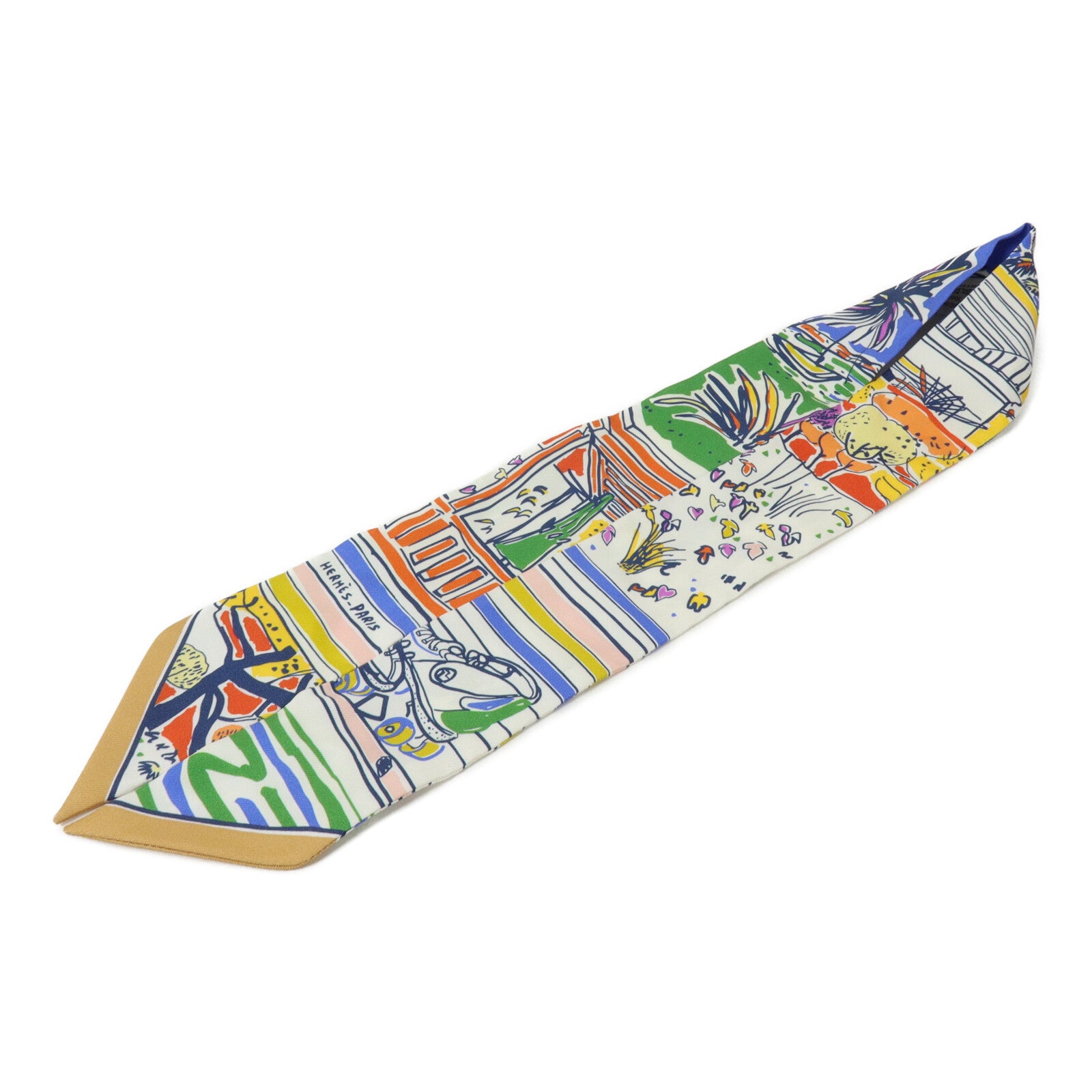 HERMES 【激減優惠】絲質Twilly絲巾