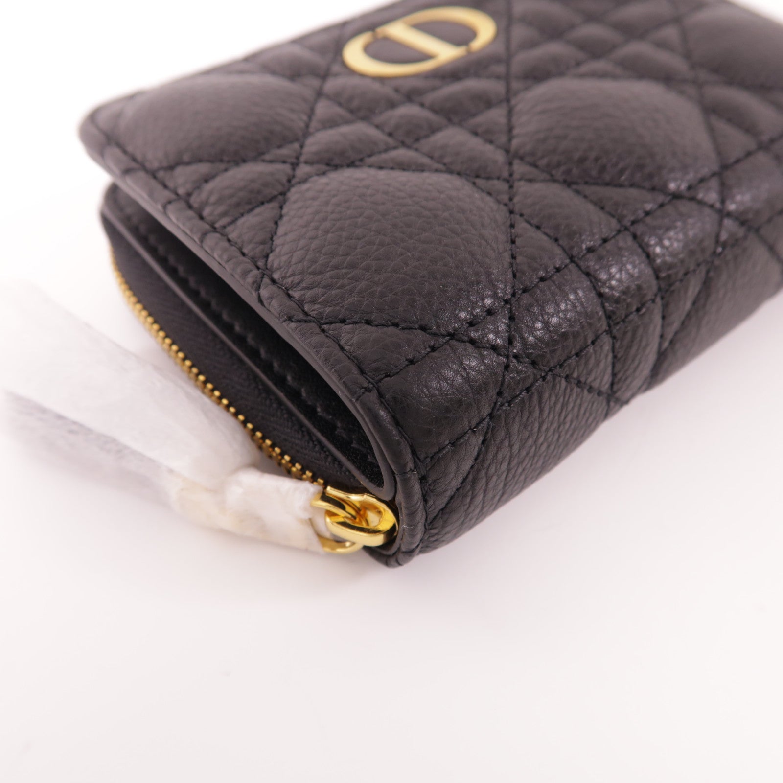 Dior 牛皮皮革Caro Scarlet金扣錢包