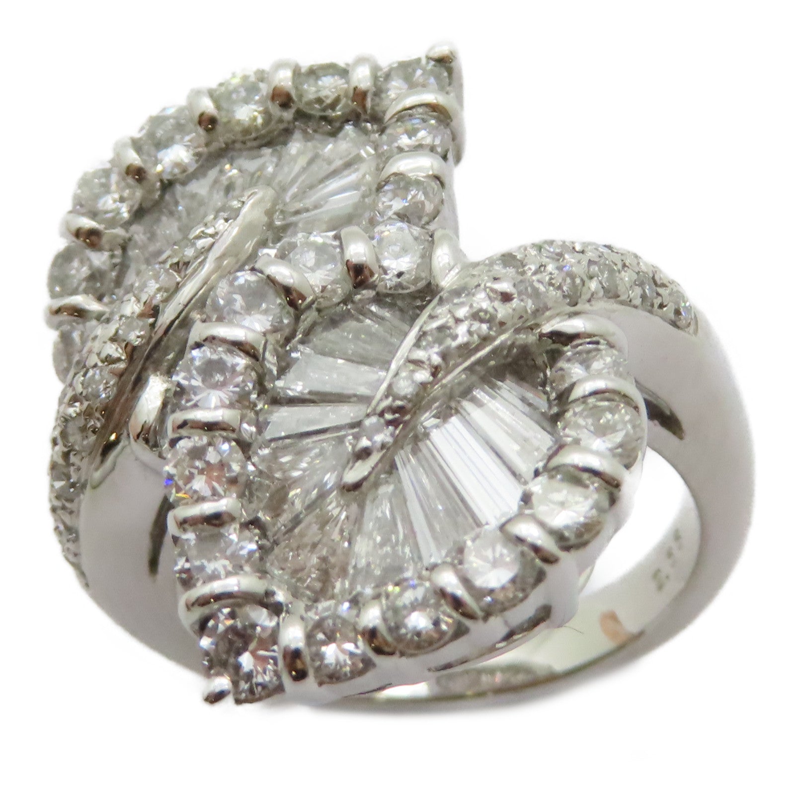 JEWELRY PT900鉑金Diamond Ring 2.66ct鑽石戒指US#5