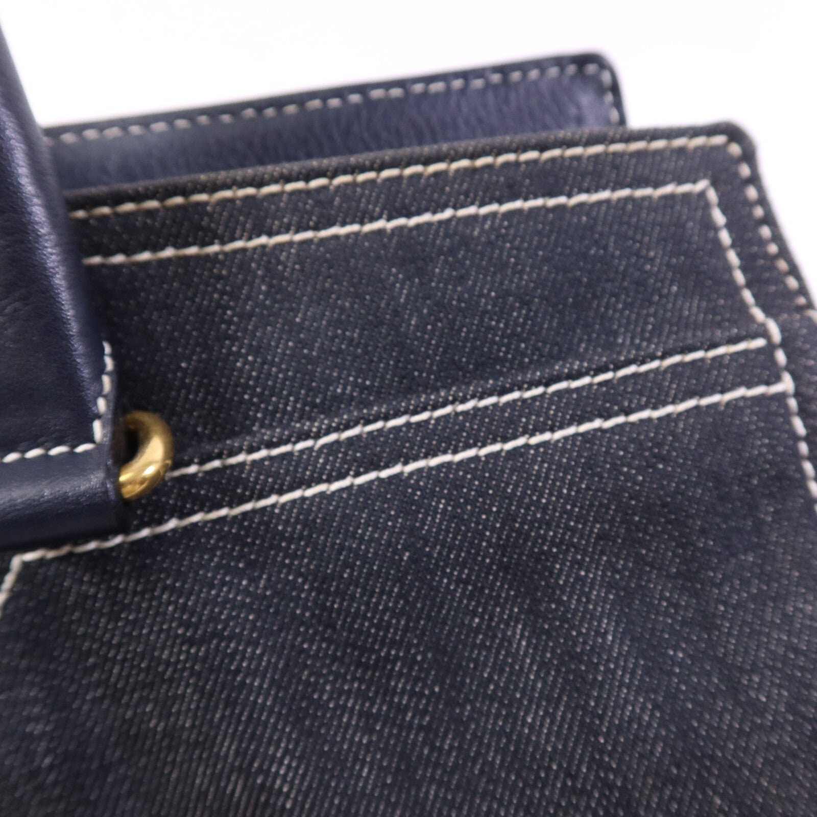 YVES SAINT LAURENT 牛仔布Cabas Chyc Handbag金扣手挽袋