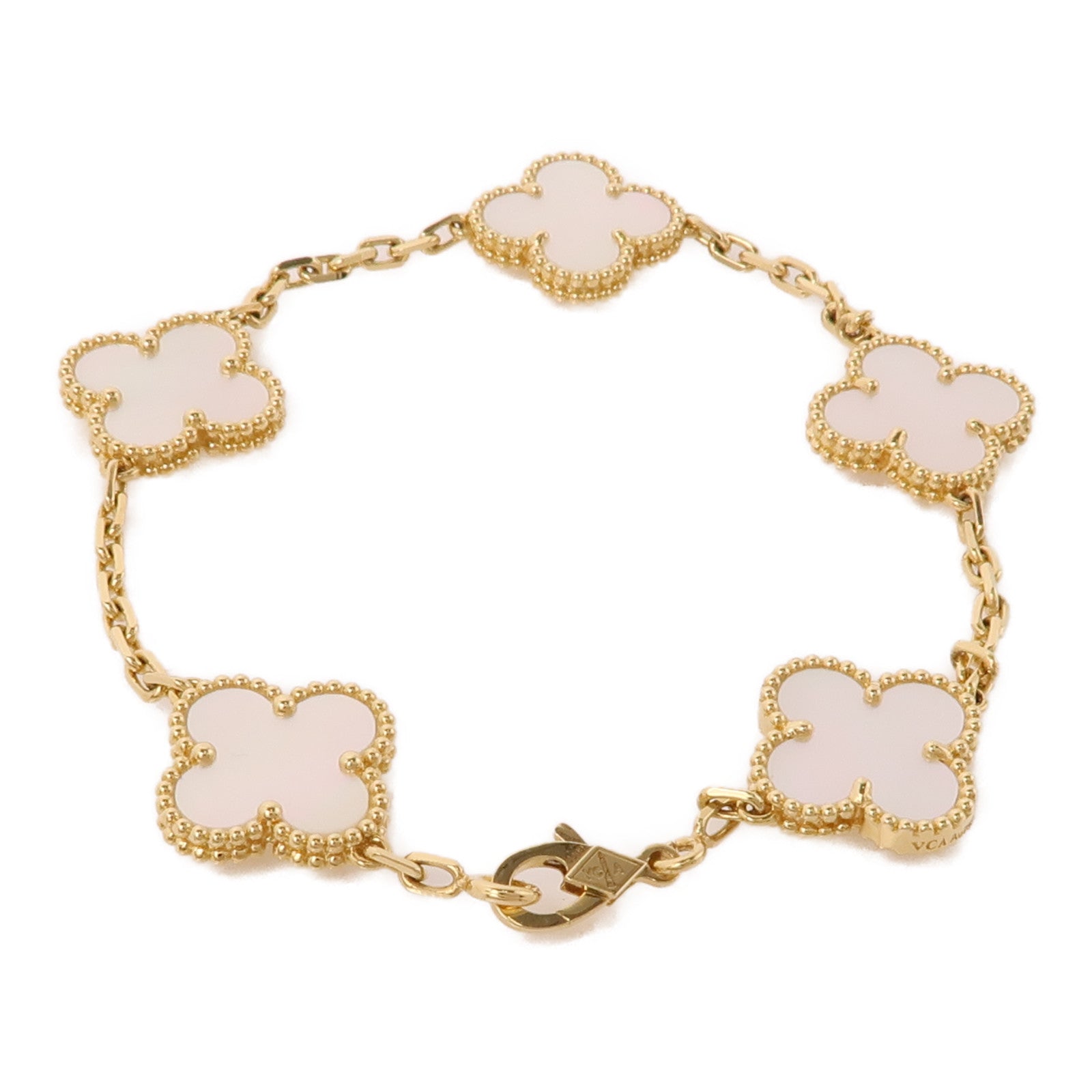 Van Cleef & Arpels 18K黃金Vintage Alhambra Bracelet 5 motifs手鏈