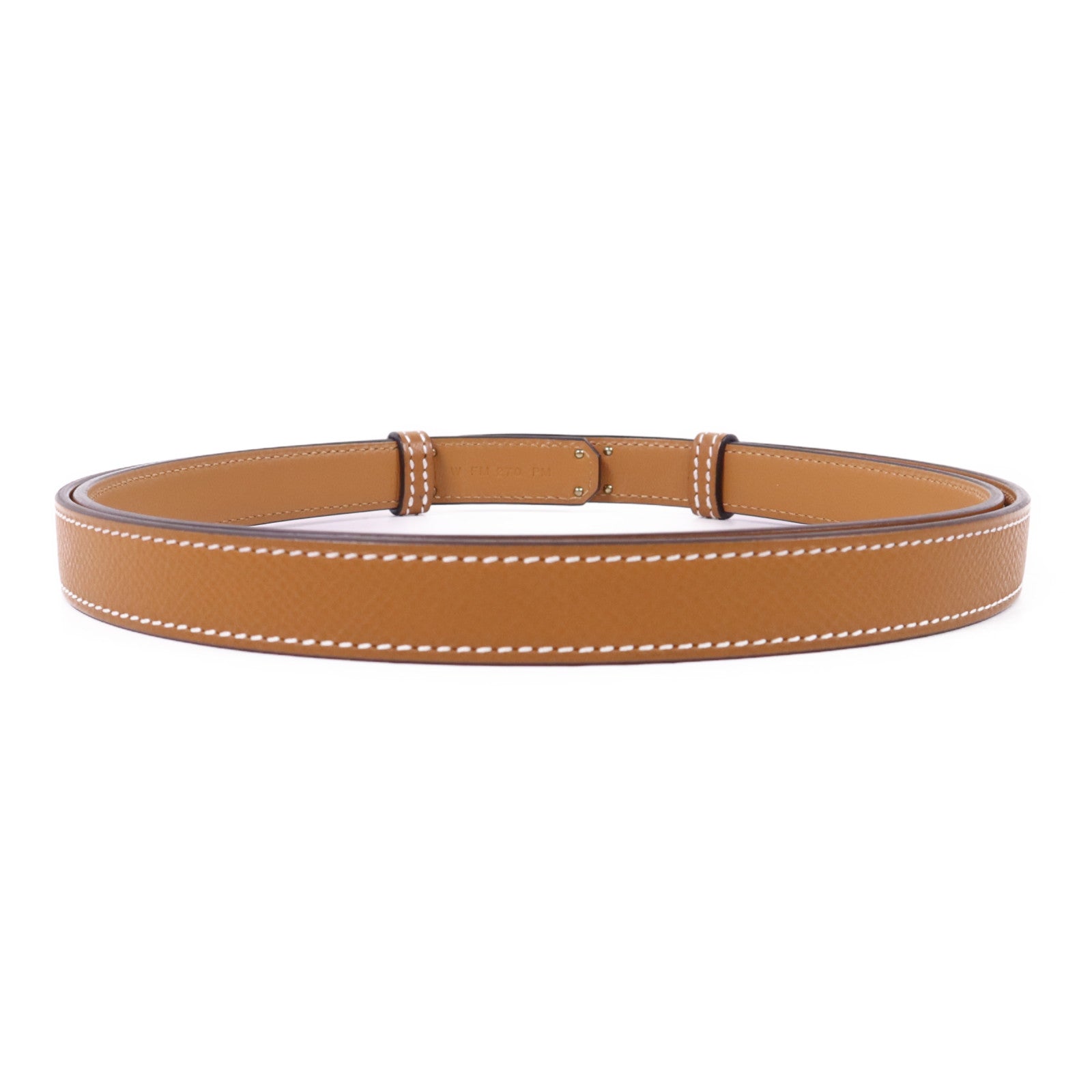 HERMES Epsom皮革Kelly 18 Belt金扣皮帶Gold