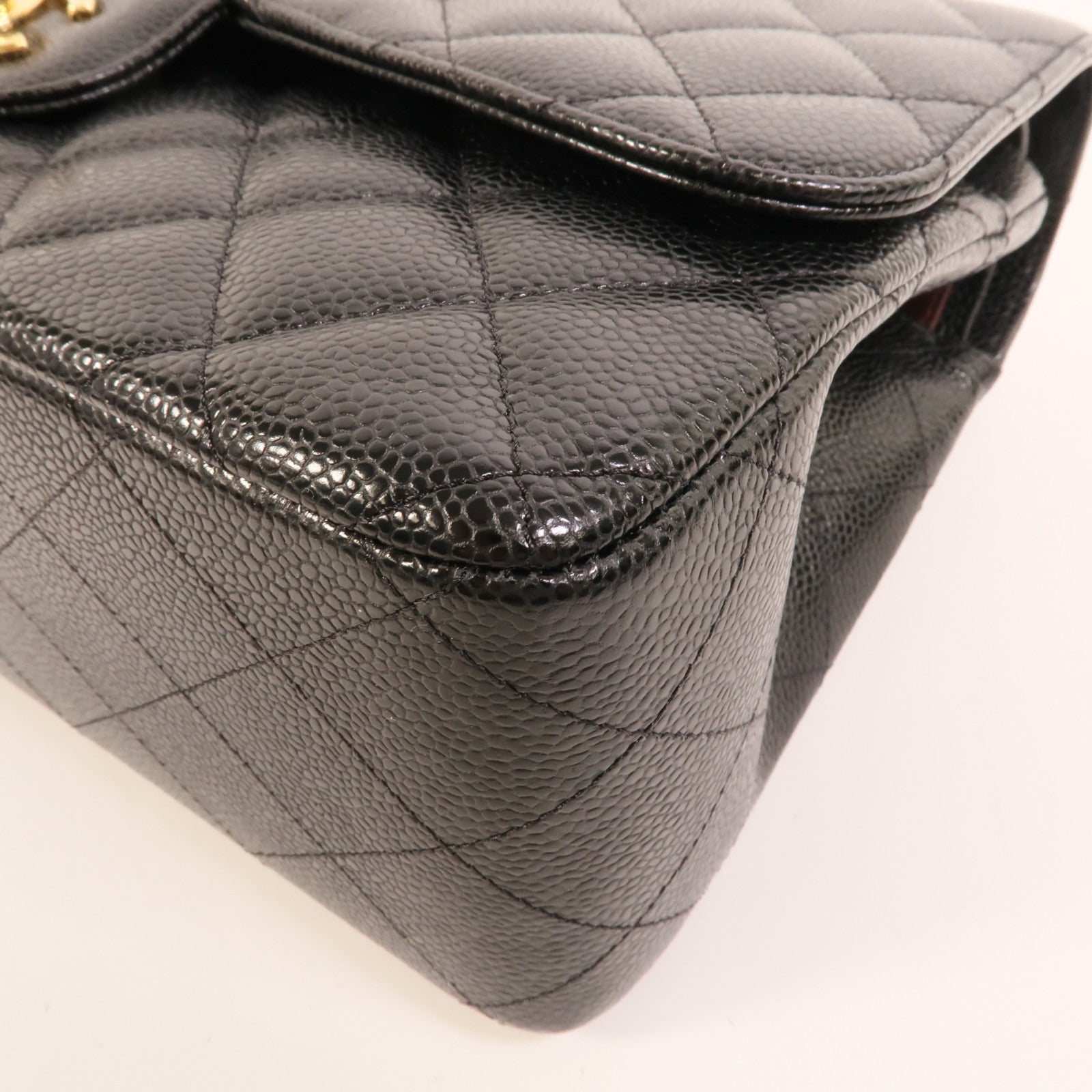 CHANEL 牛皮皮革Large Classic鏈帶肩背袋