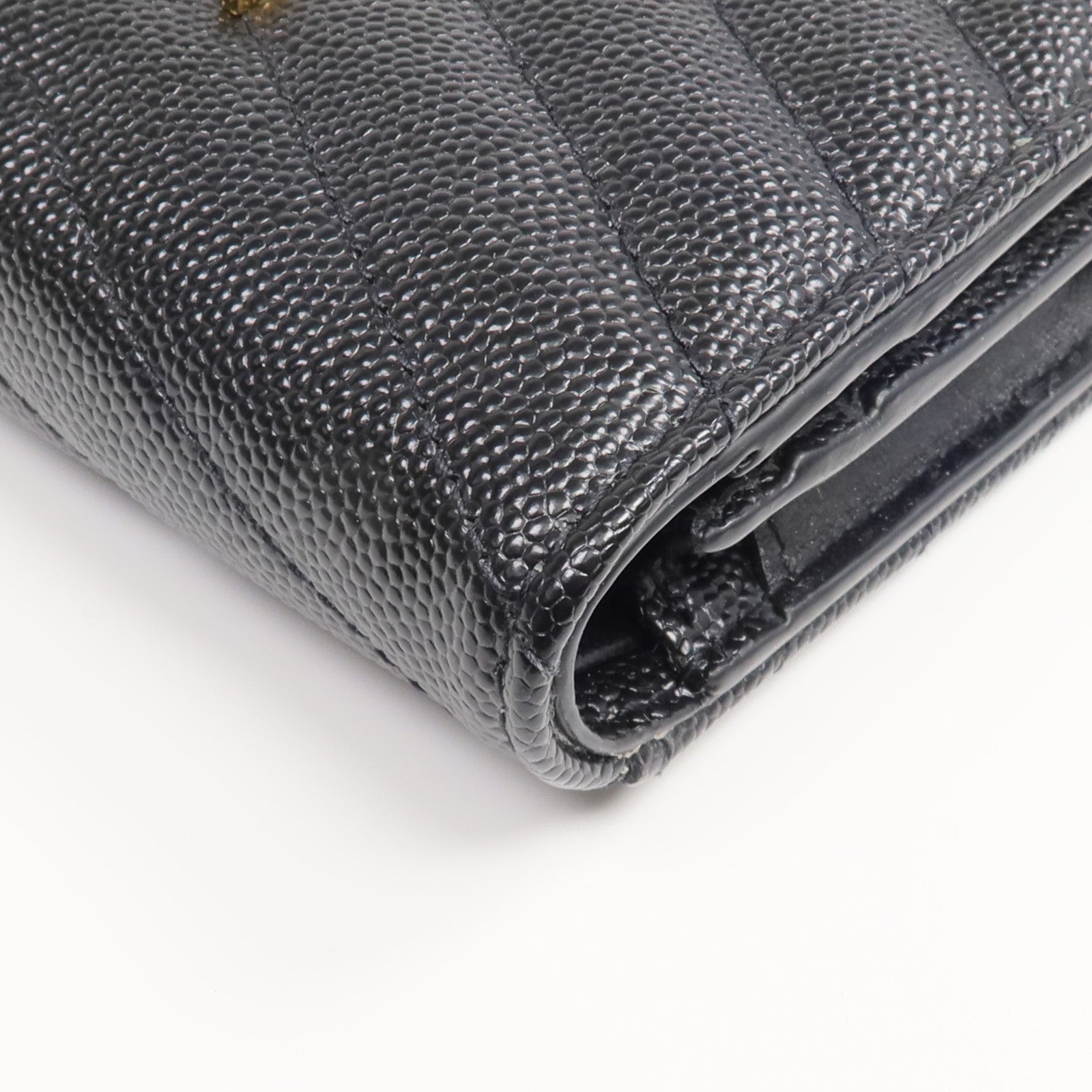 SAINT LAURENT 牛皮皮革Wallet金扣錢包