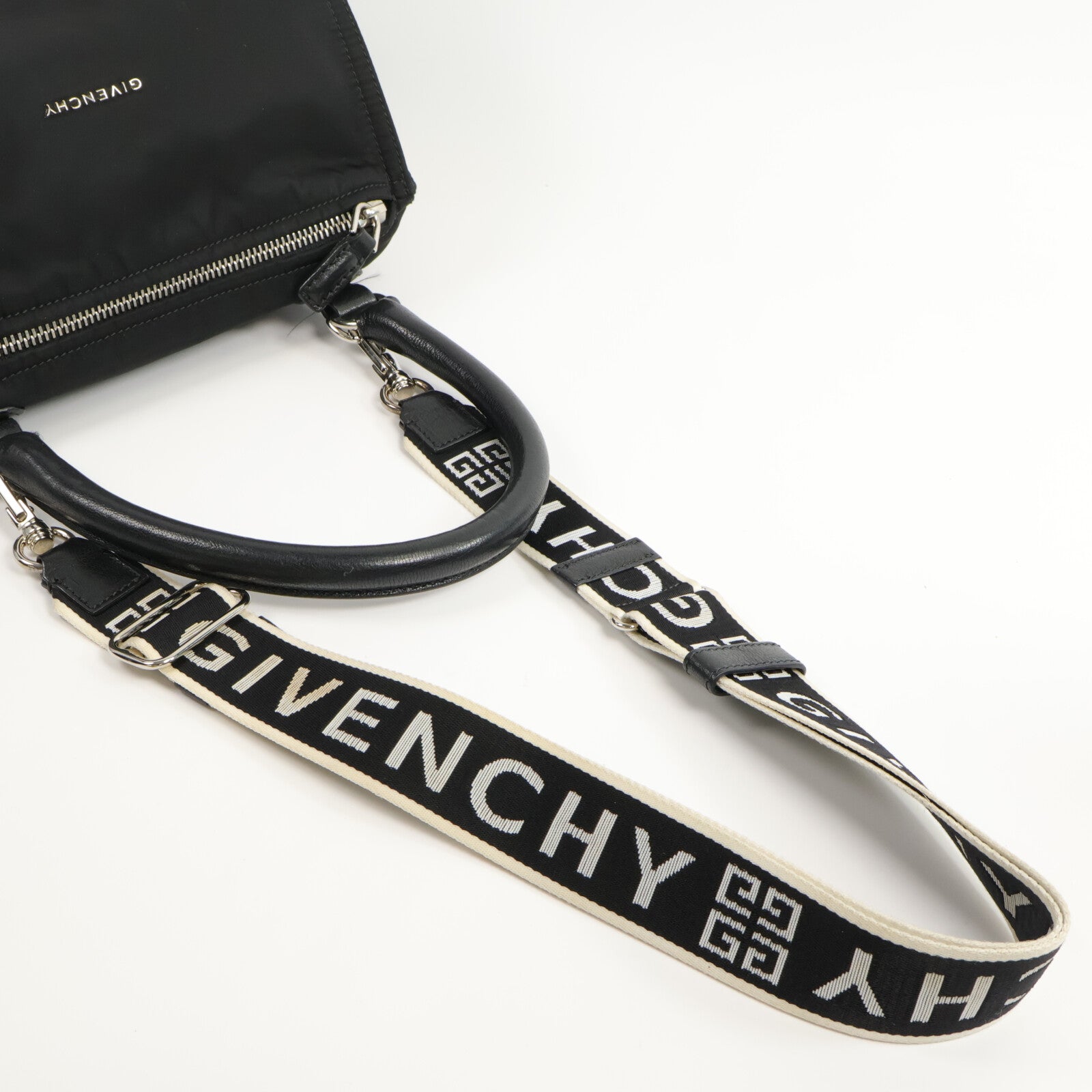 GIVENCHY 牛皮皮革/尼龍Pandora Bag肩背袋