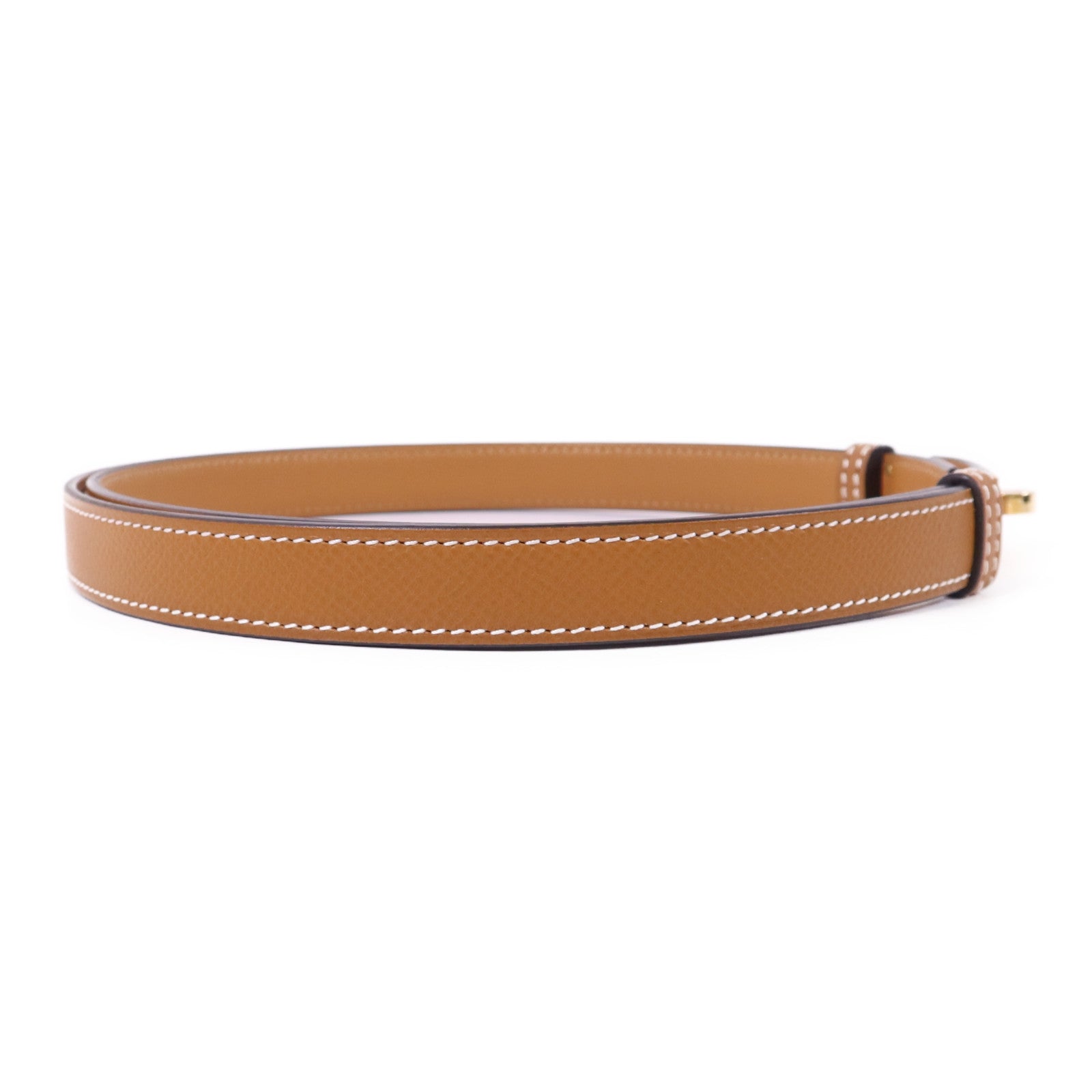HERMES Epsom皮革Kelly 18 Belt金扣皮帶Gold