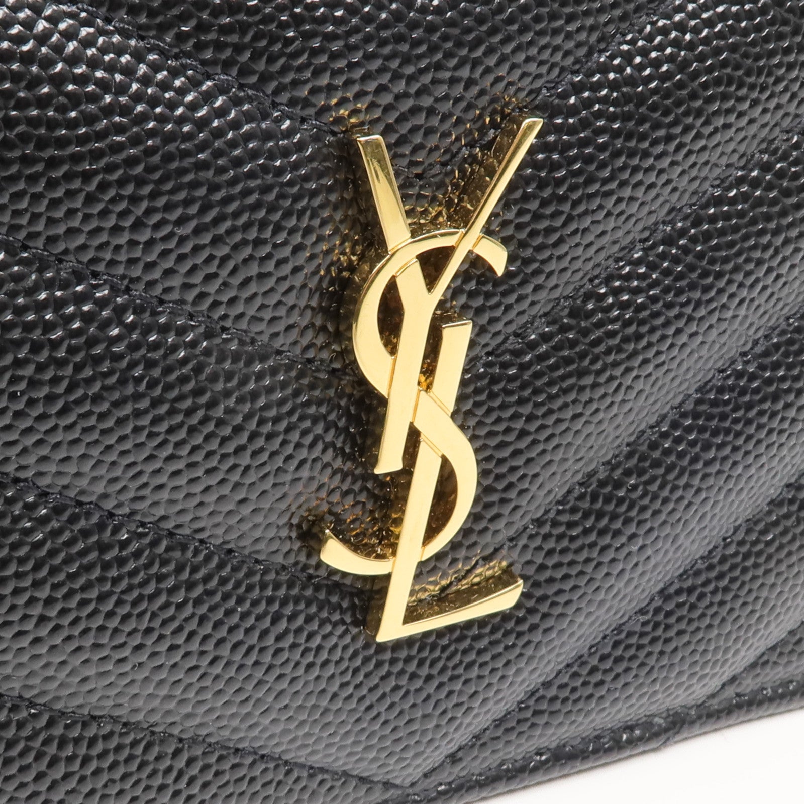 SAINT LAURENT 牛皮皮革Wallet金扣錢包