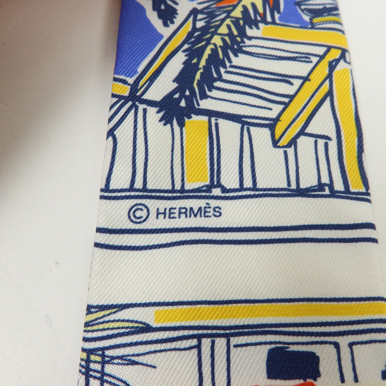 HERMES 【激減優惠】絲質Twilly絲巾