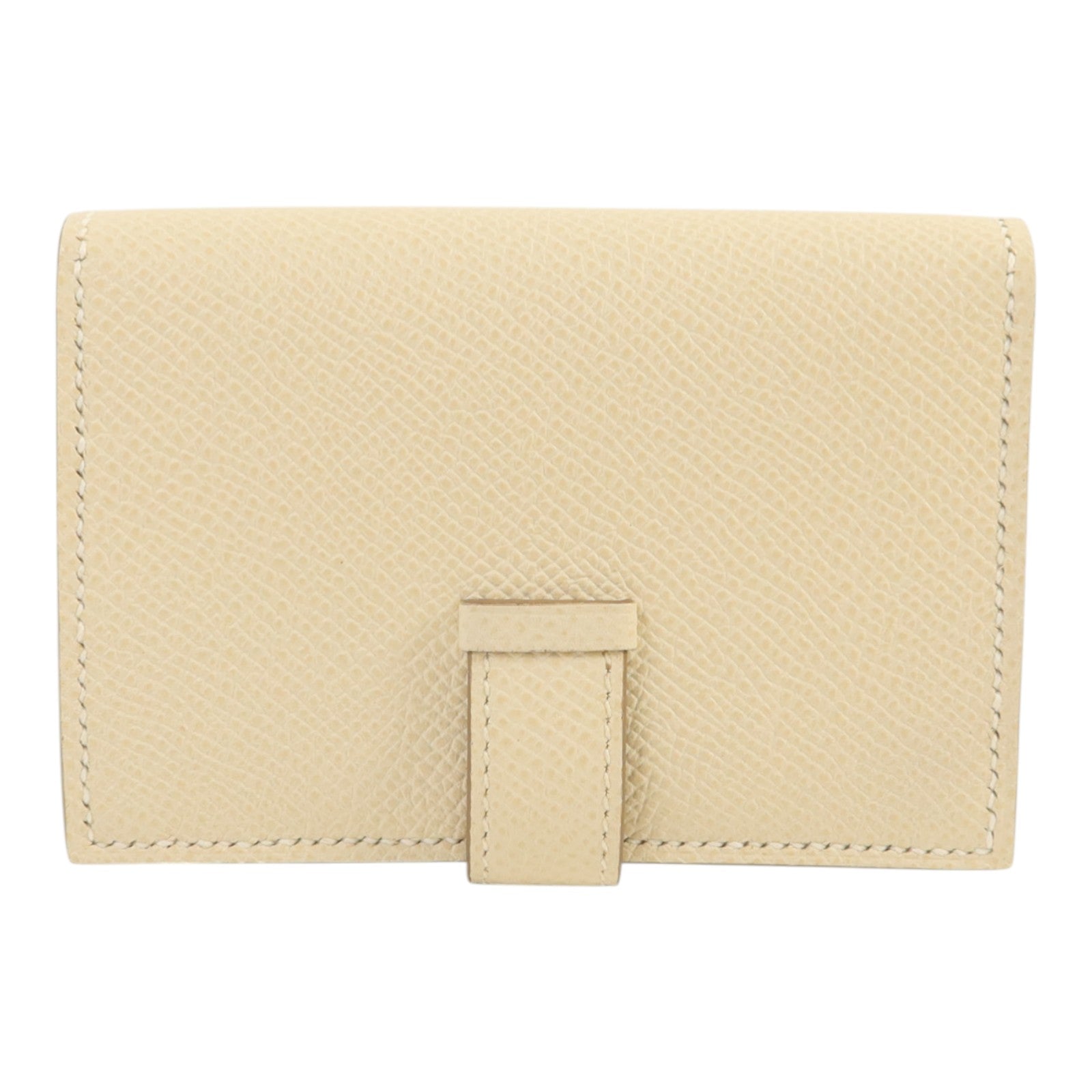 HERMES Epsom皮革Bearn Cardholder金扣卡片套Craie