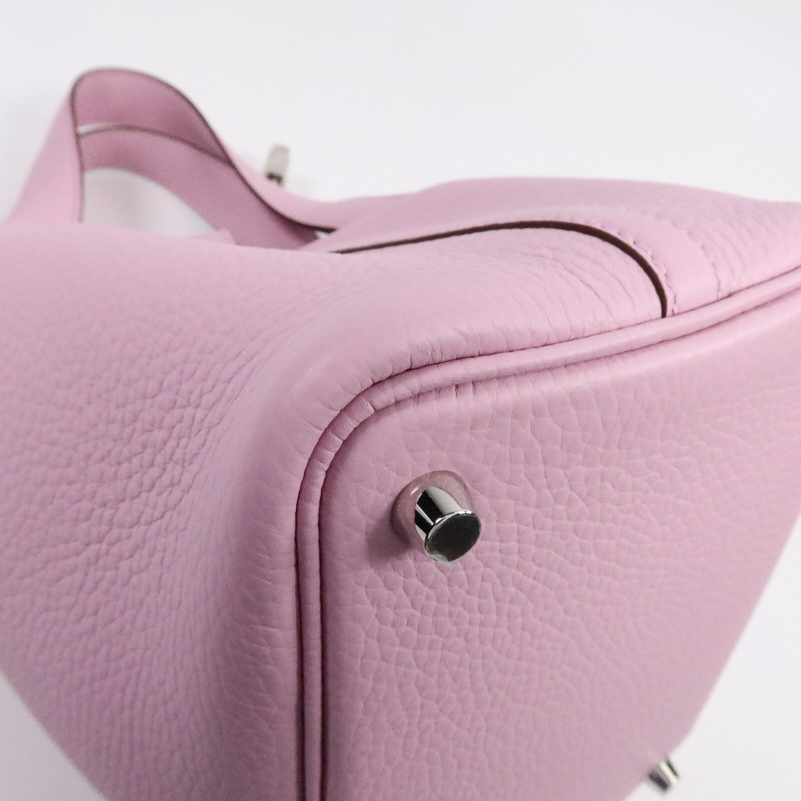 HERMES Clemence皮革Picotin PM手挽袋Mauve Sylvestre