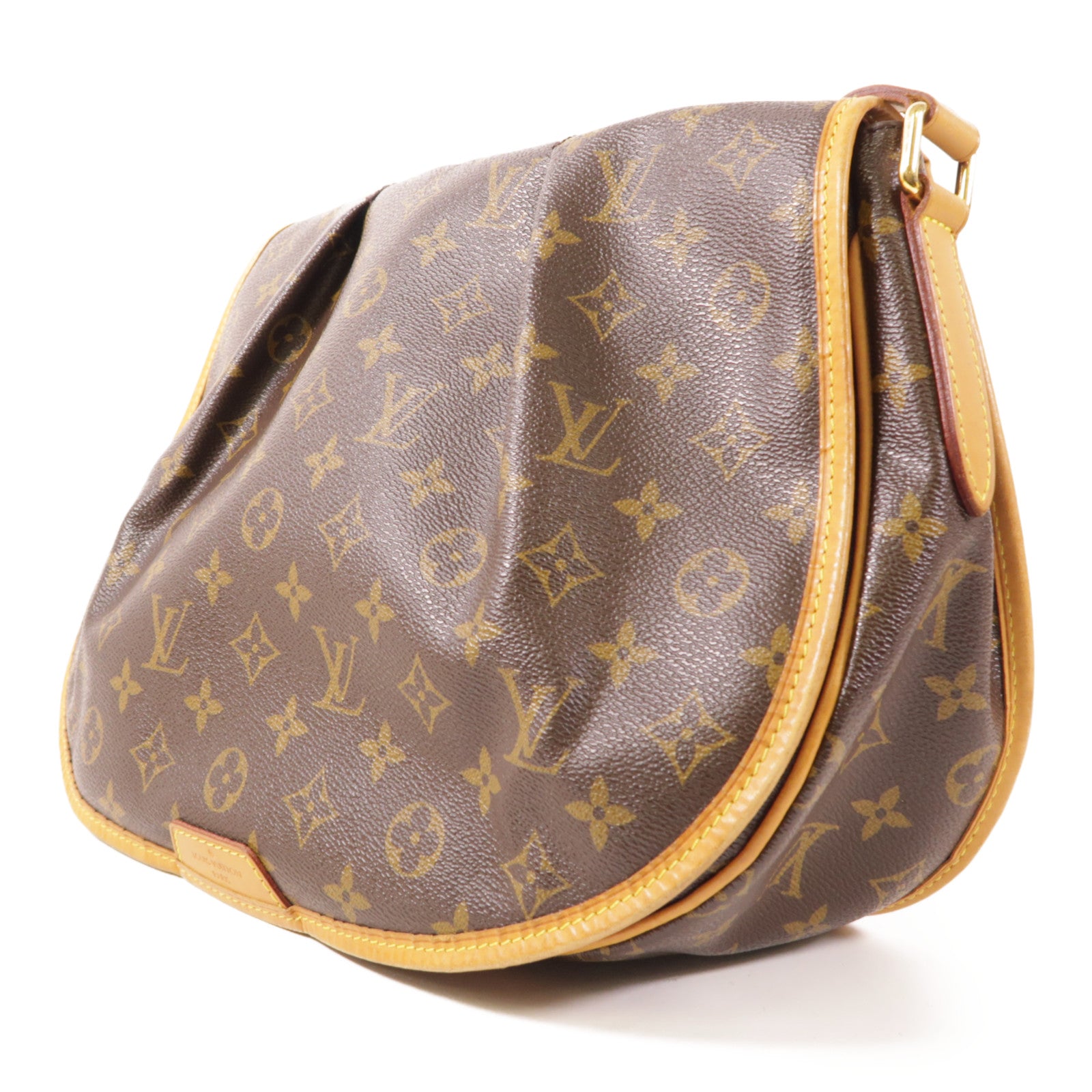 LOUIS VUITTON Monogram Menilmontant MM金扣肩背袋棕色