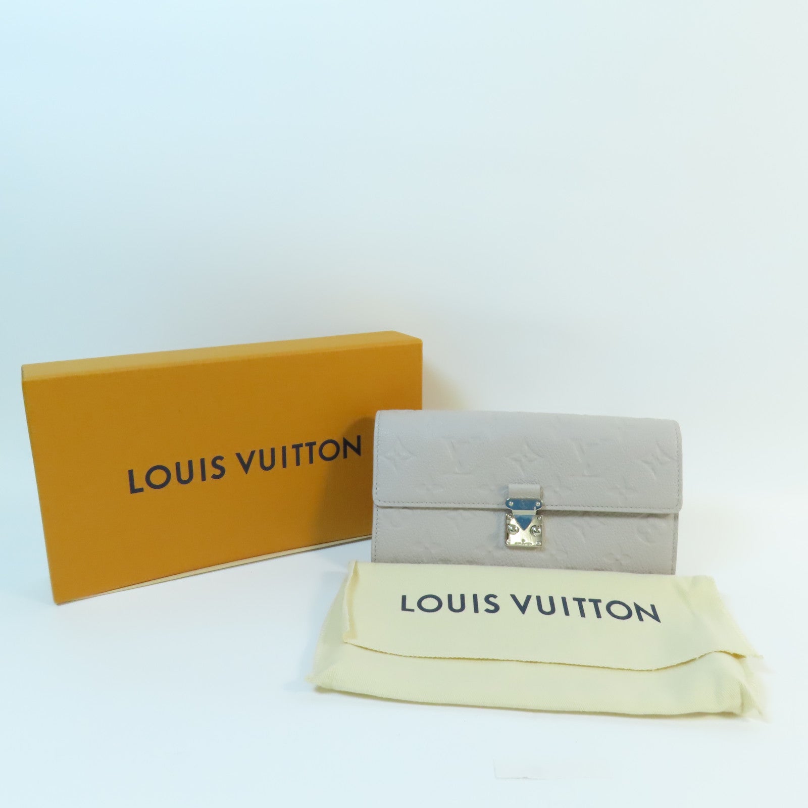 LOUIS VUITTON Monogram Empreinte Long Wallet Sarah銀扣長錢包