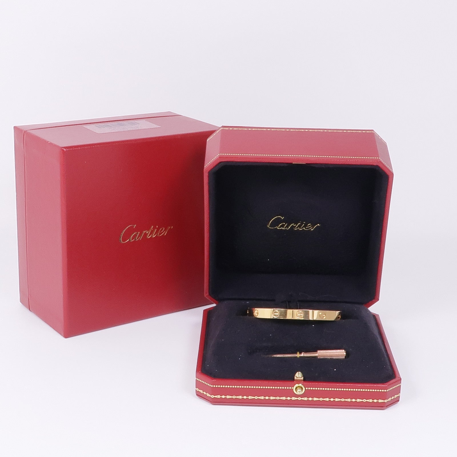 CARTIER 18K玫瑰金Love Bracelet手鐲Cartier#17