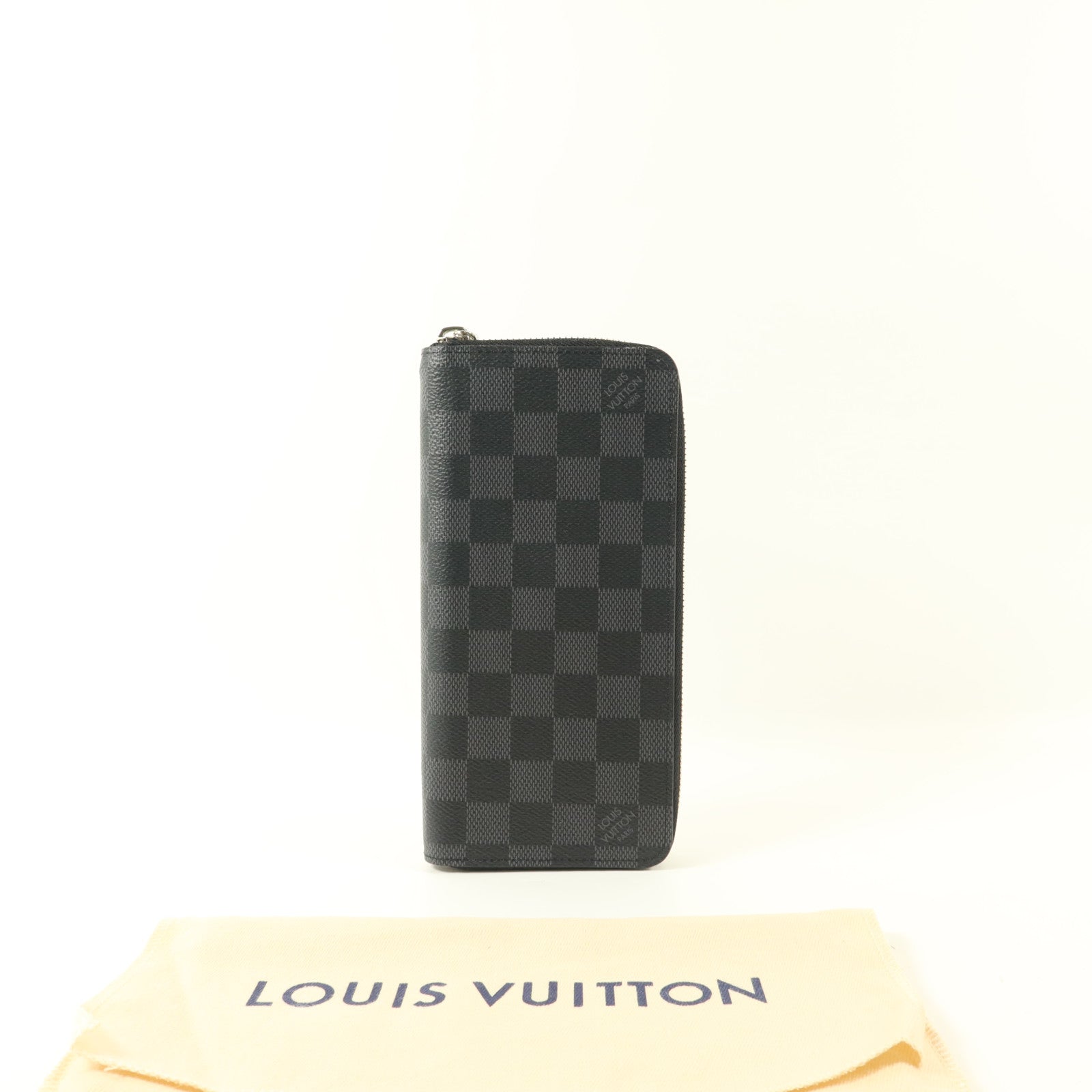 LOUIS VUITTON Damier Graphite Zippy Vertical長錢包