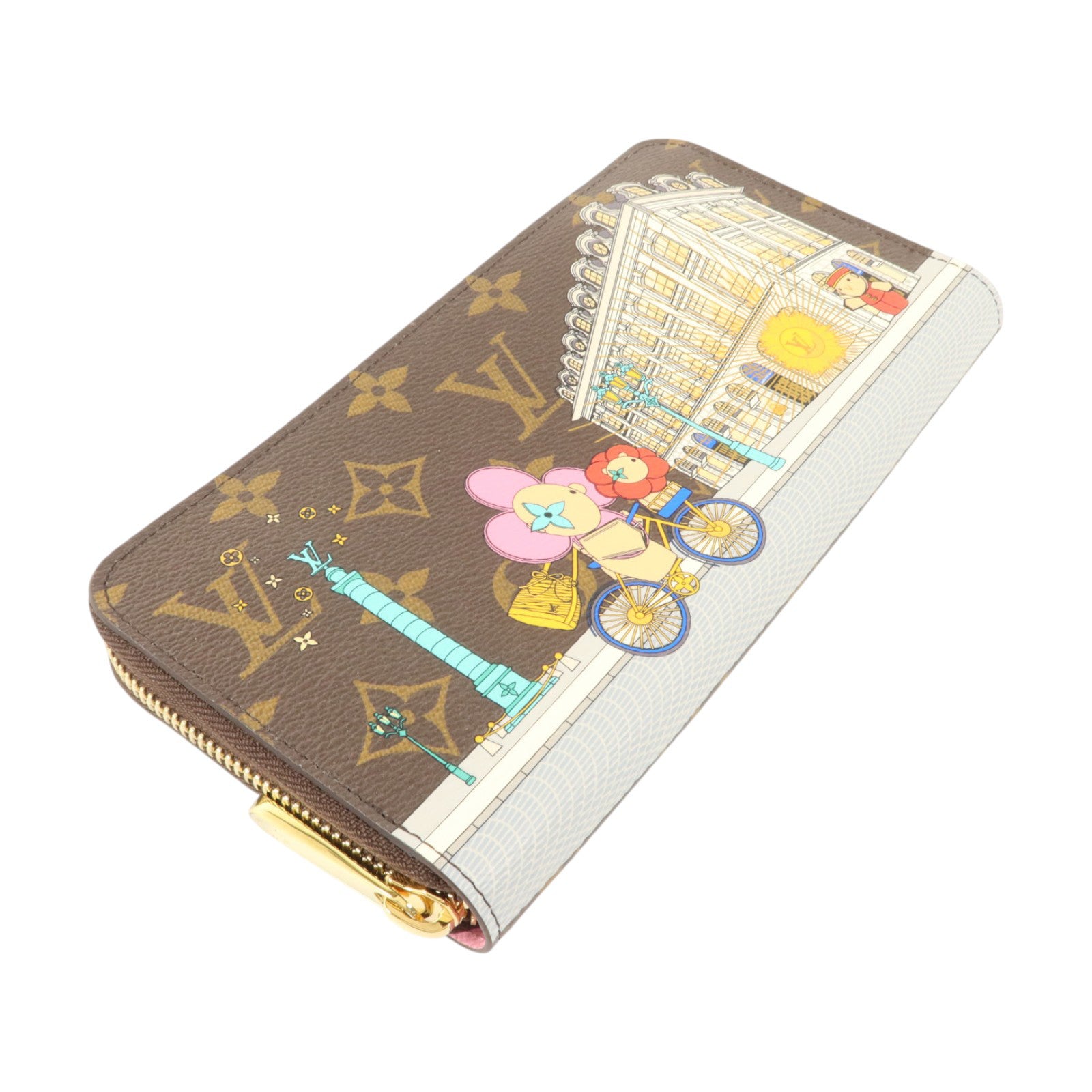 LOUIS VUITTON Monogram Vivienne Zippy Wallet金扣長錢包