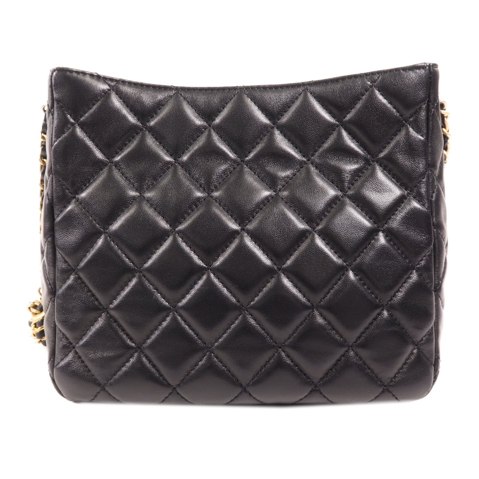 CHANEL 羊皮皮革Matelasse Small金扣鏈帶肩背袋