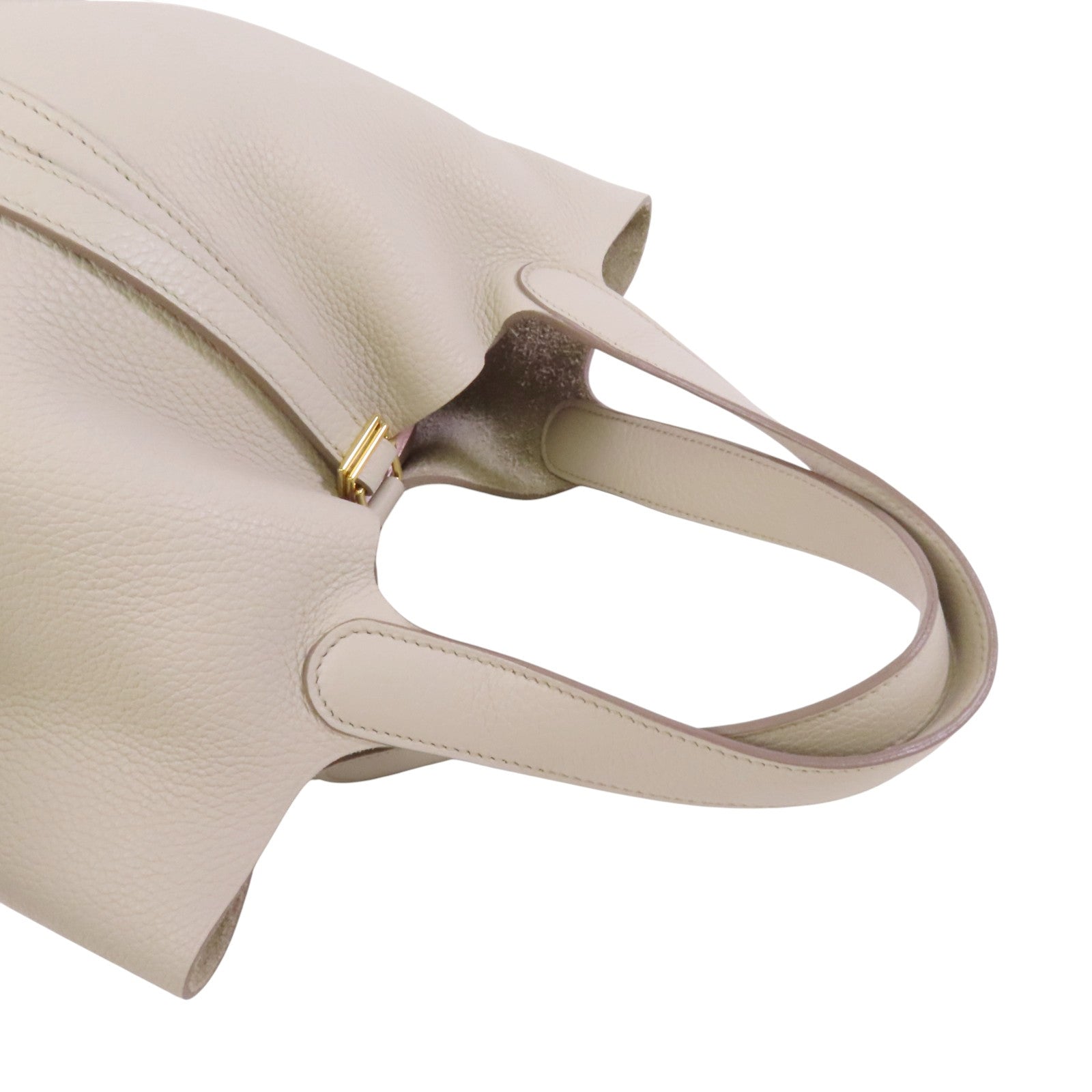 HERMES Clemence皮革Picotin MM金扣手挽袋