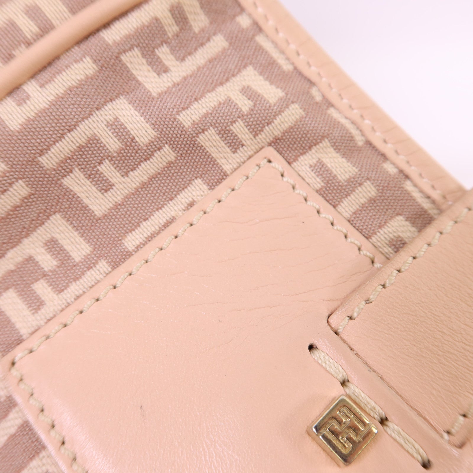 FENDI 帆布Tote Bag金扣手挽袋