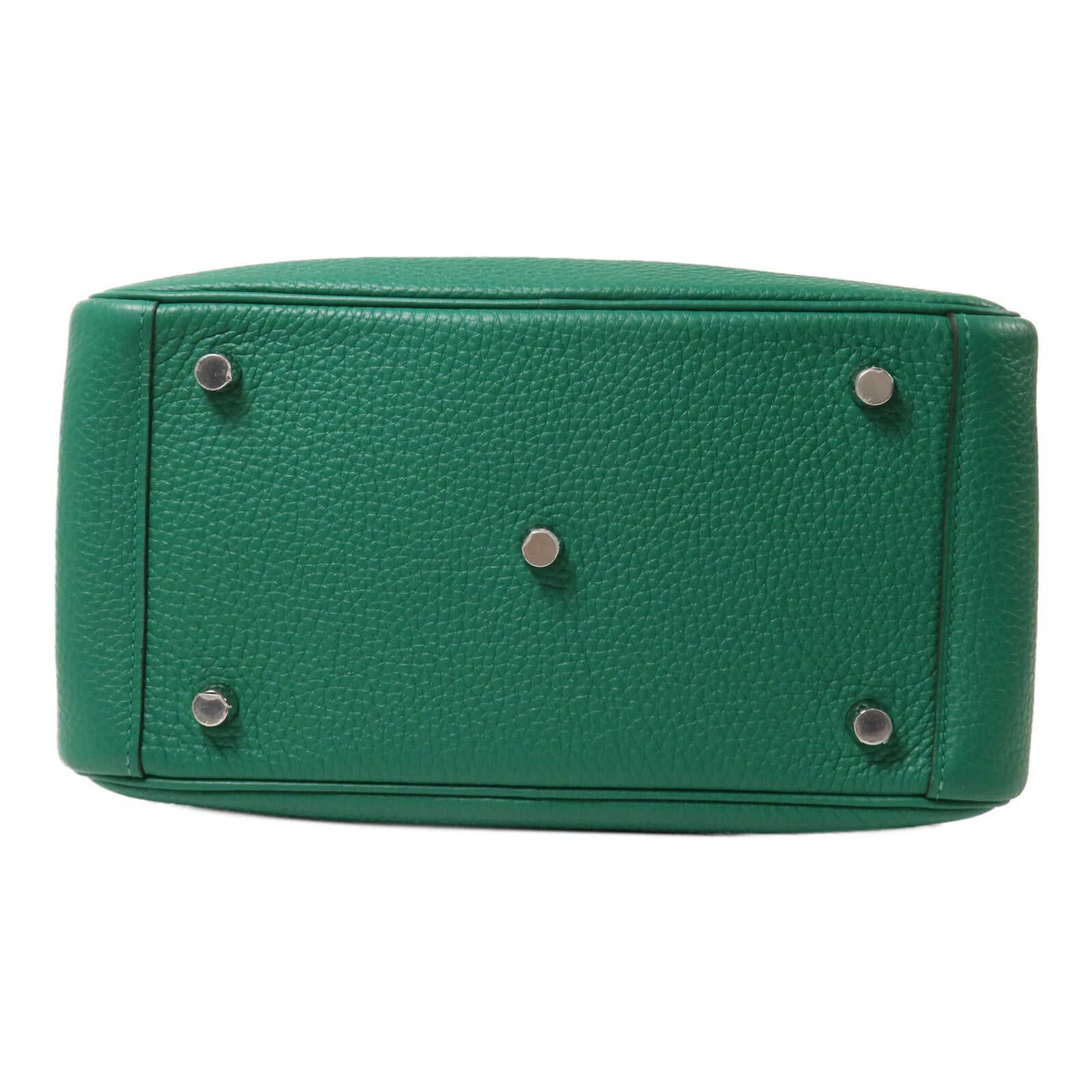 HERMES Clemence皮革Lindy 26手挽肩背兩用袋Vert Jade