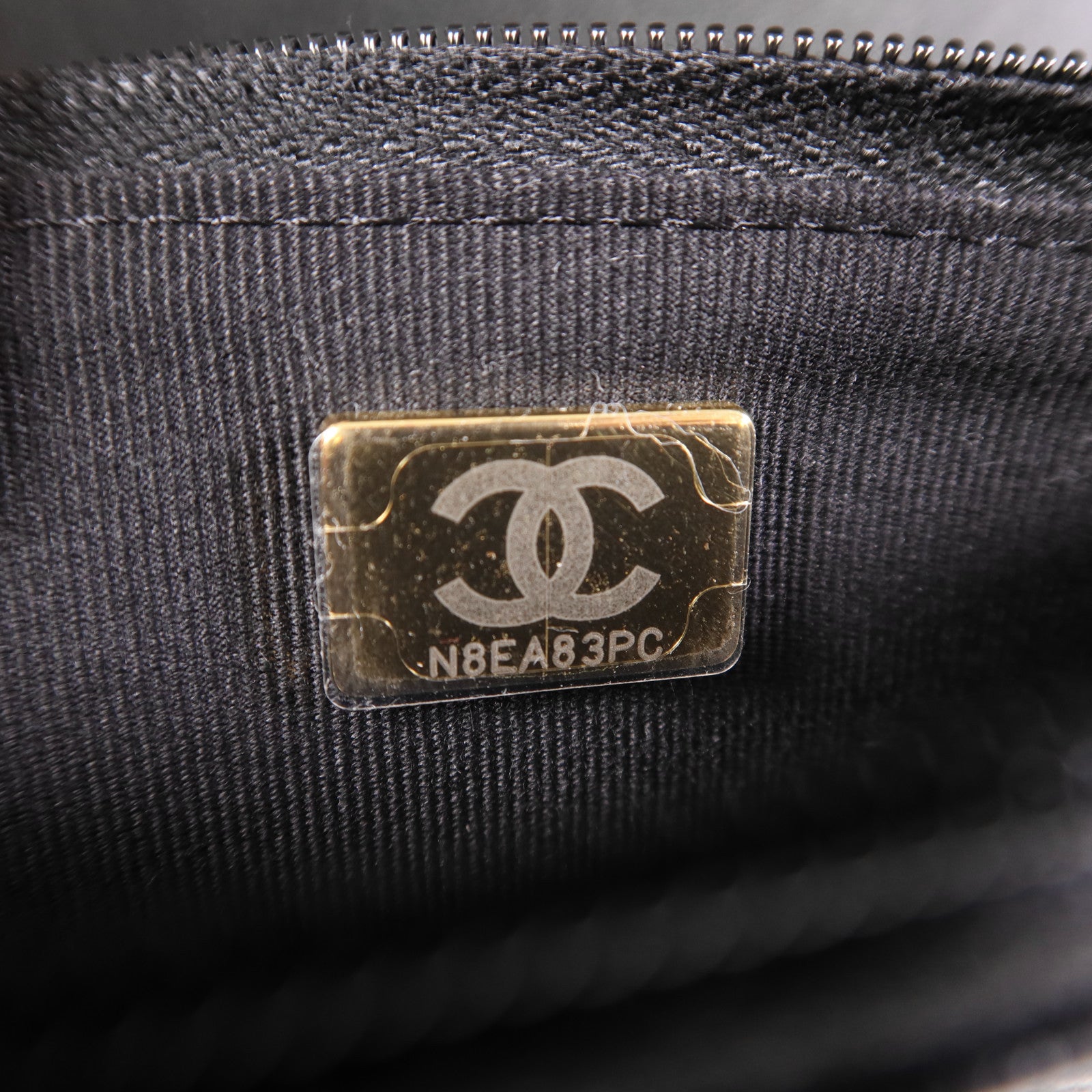 CHANEL CC GHW Chain Shoulder Bag Lambskin Leather Black