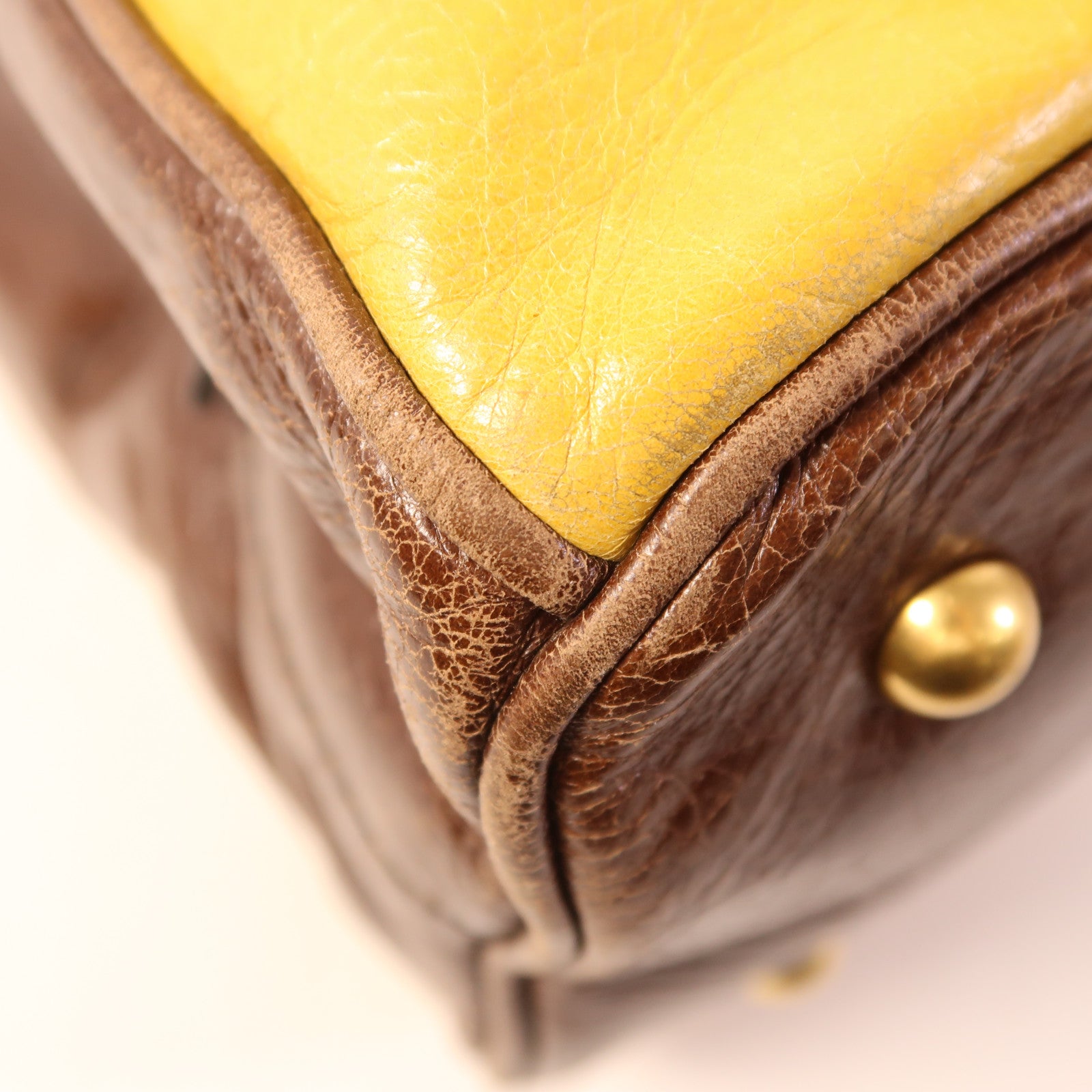Miu Miu 牛皮皮革2 Way Shoulder Bag金扣手挽肩背兩用袋