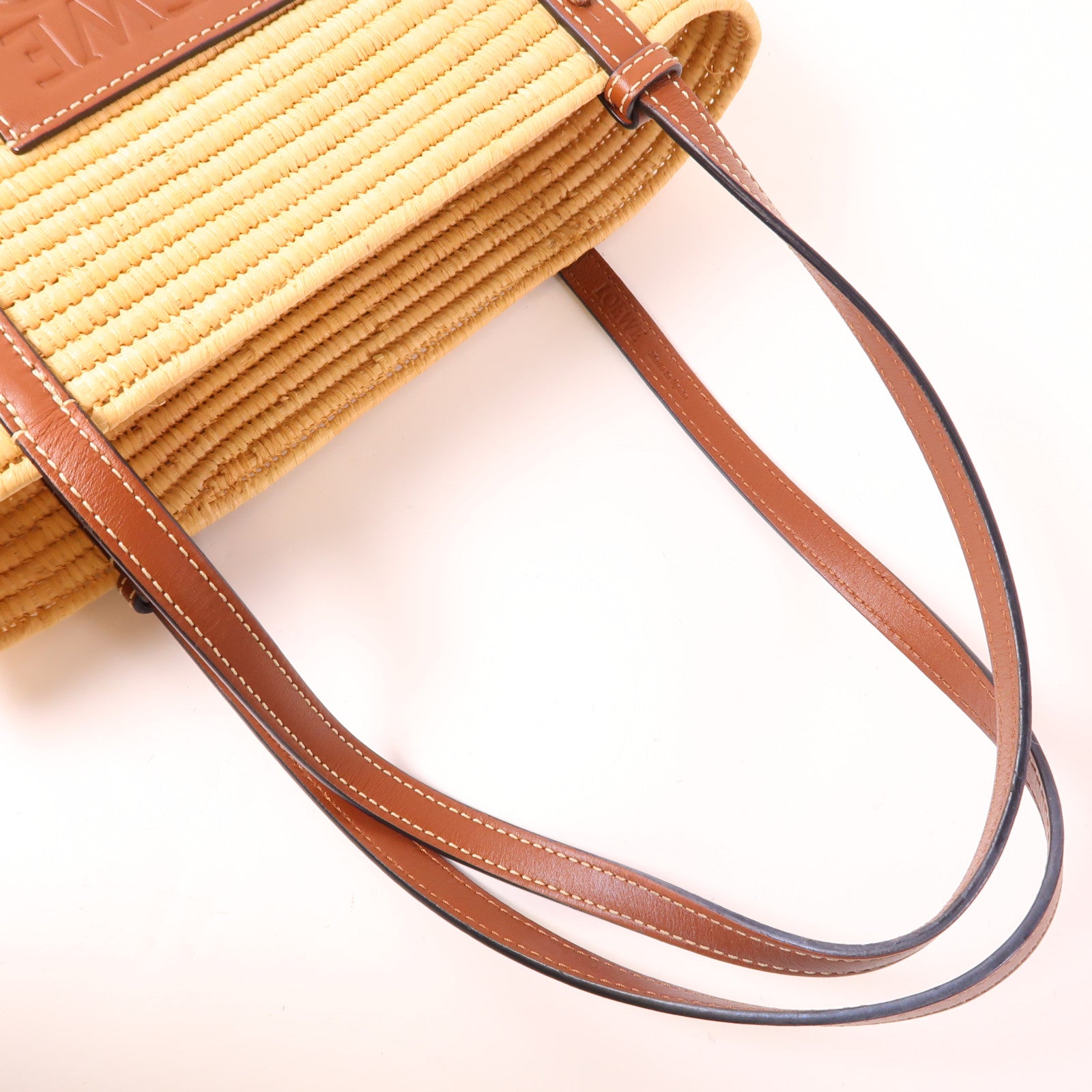 LOEWE Raffia Small Square Basket Bag肩背袋