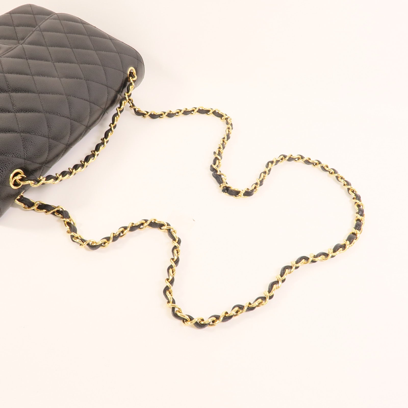 CHANEL 牛皮皮革Large Classic鏈帶肩背袋