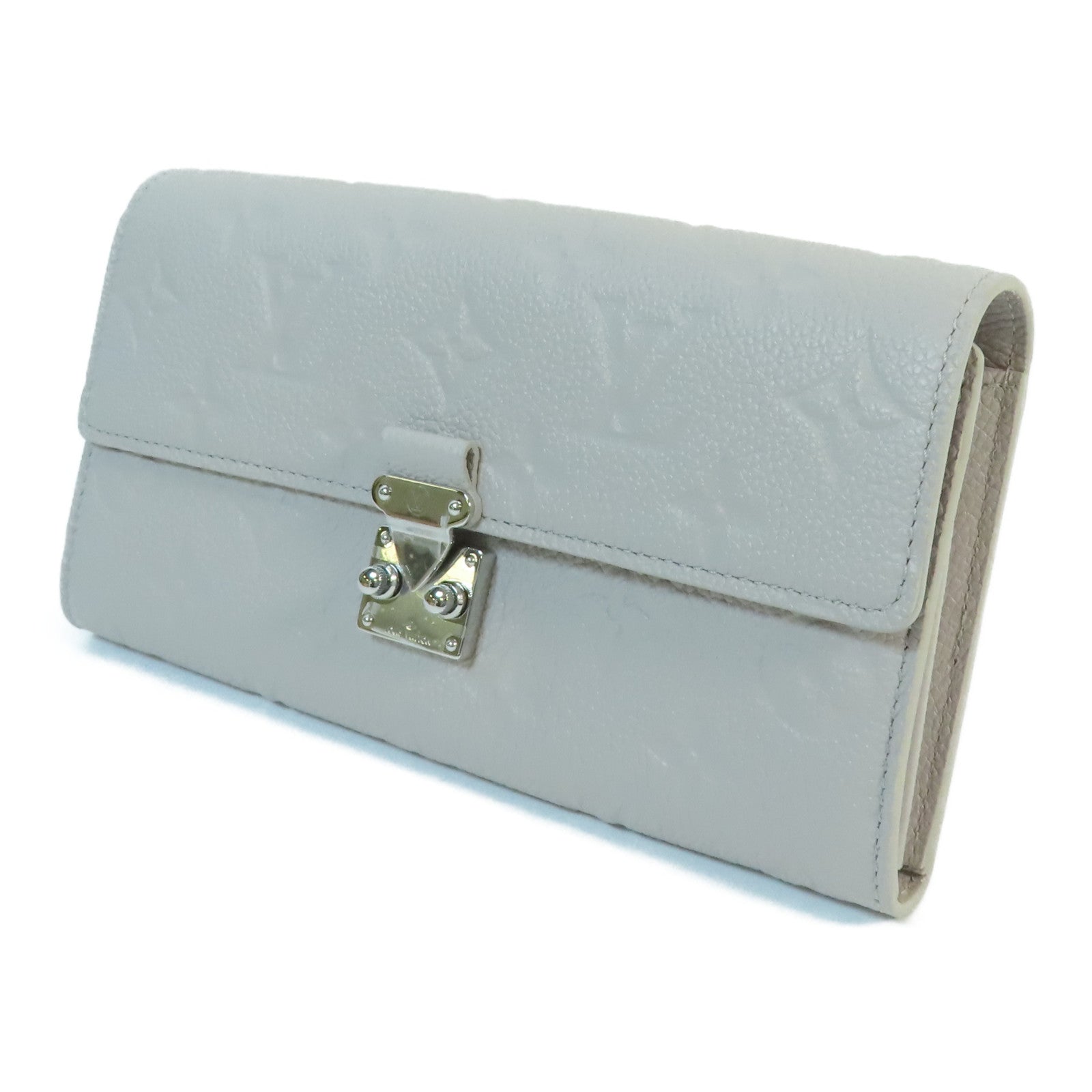 LOUIS VUITTON Monogram Empreinte Long Wallet Sarah銀扣長錢包