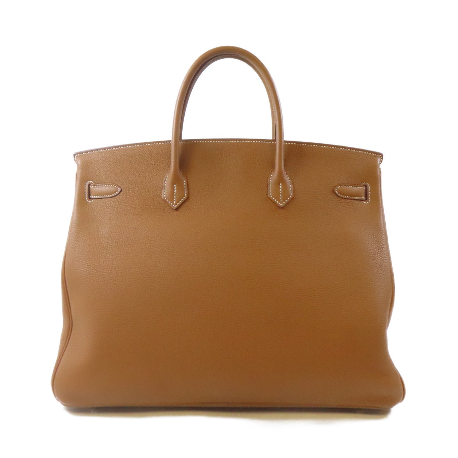 HERMES Togo皮革Birkin 40銀扣手挽袋 Gold/金色/啡色