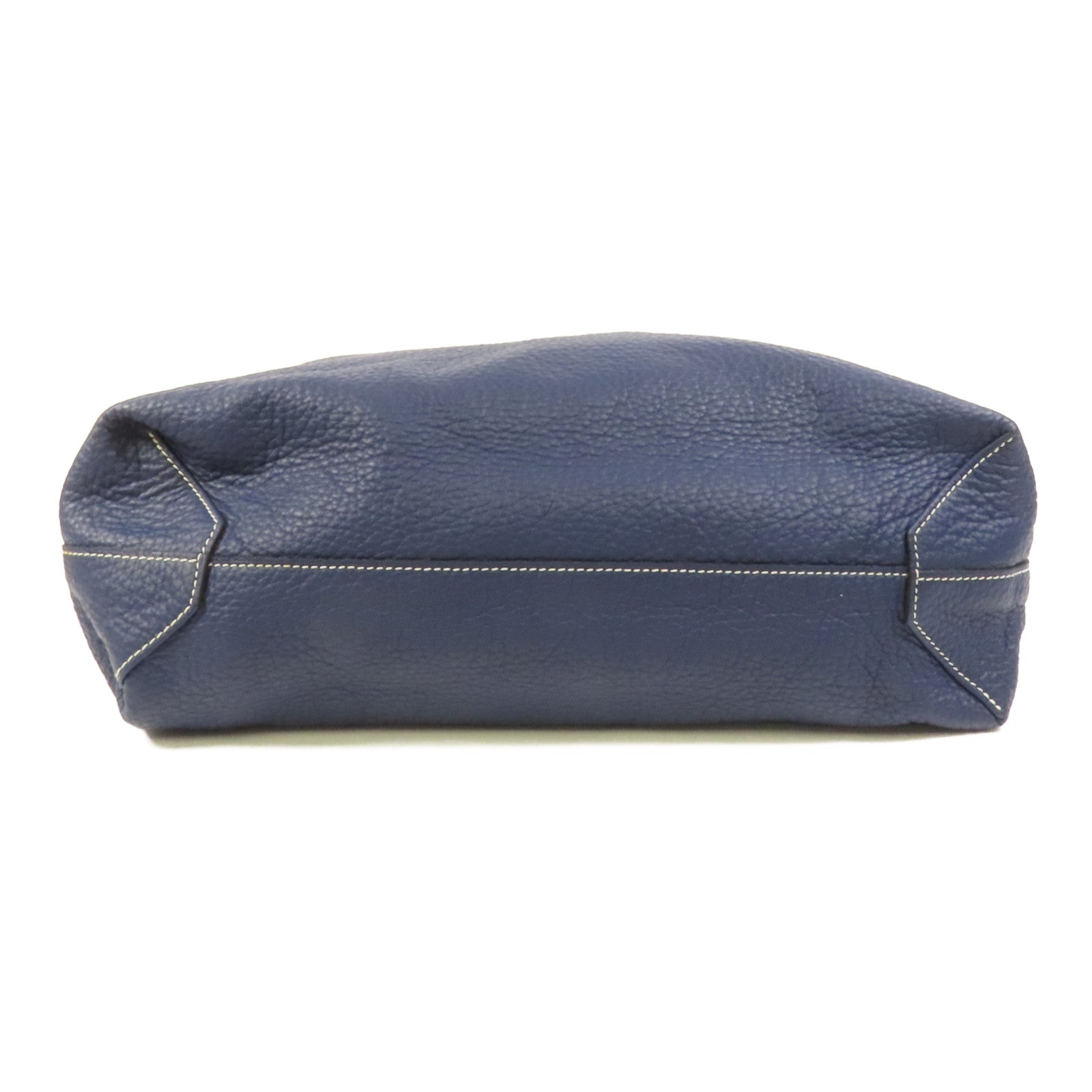 HERMES Clemence皮革Double Sens肩背袋Bleu Nuit