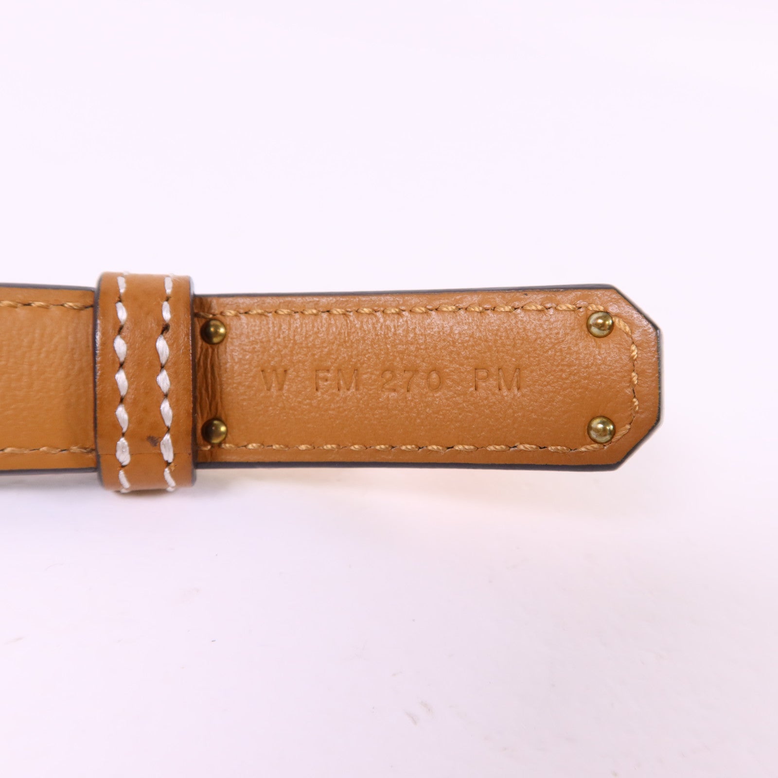 HERMES Epsom皮革Kelly 18 Belt金扣皮帶Gold