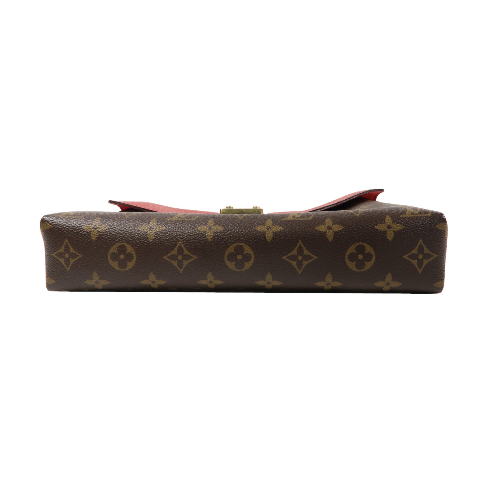 LOUIS VUITTON Monogram Pallas Chain金扣鏈帶肩背袋啡色/紅色