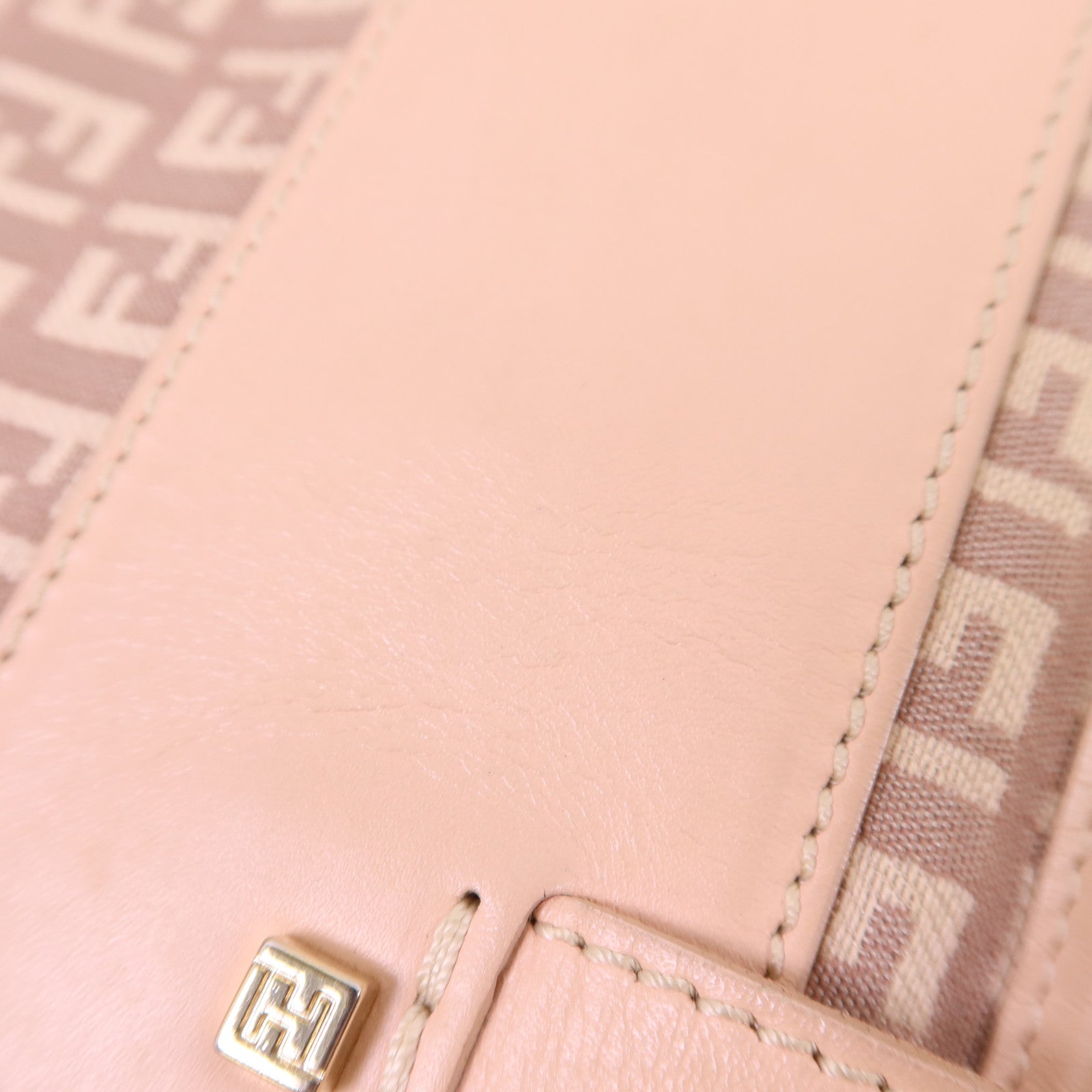 FENDI 帆布Tote Bag金扣手挽袋