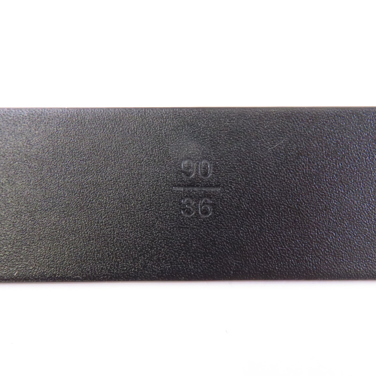 CHANEL 牛皮皮革Belt 90cm金扣皮帶黑色