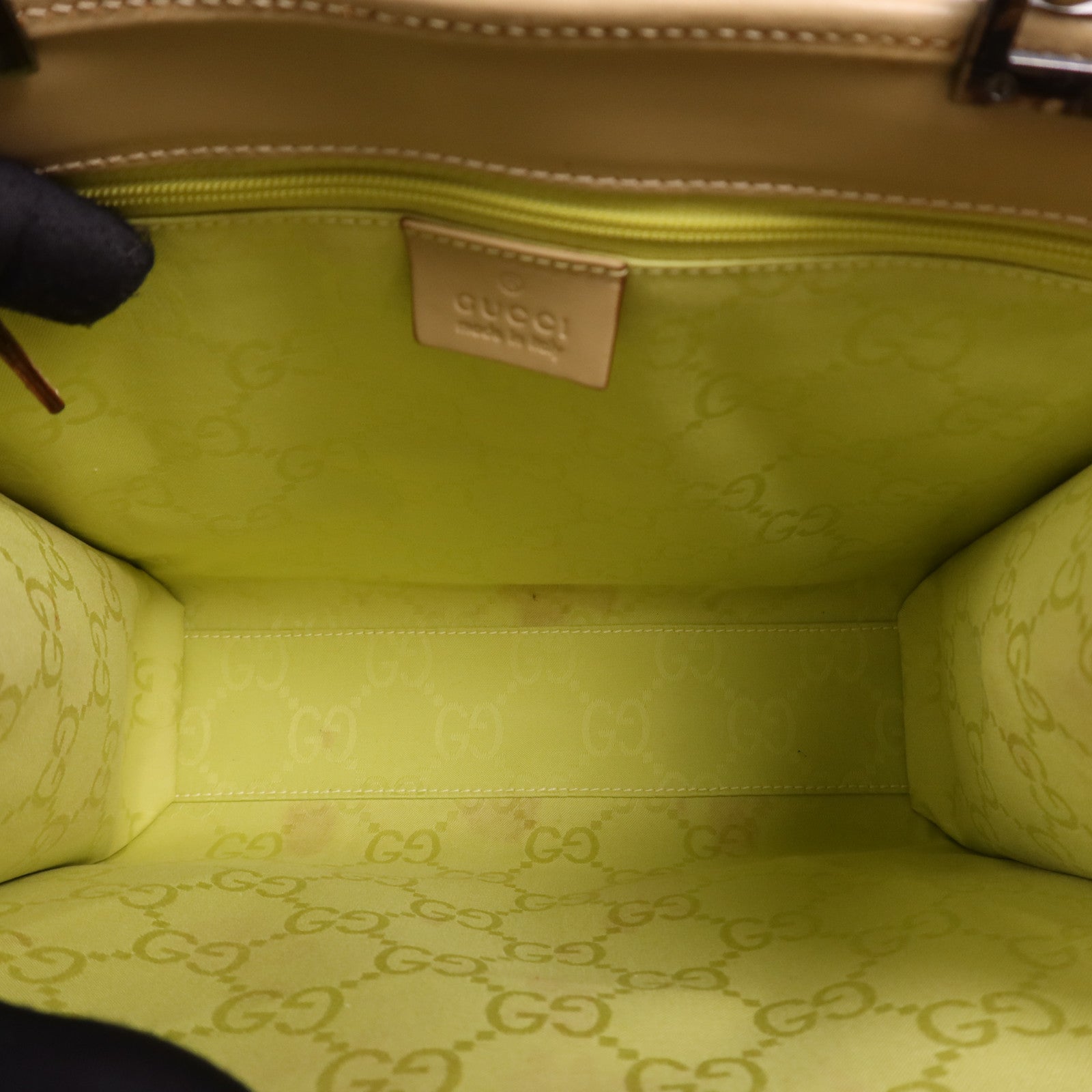 GUCCI 牛皮皮革Jackie Hand Bag銀扣手挽袋