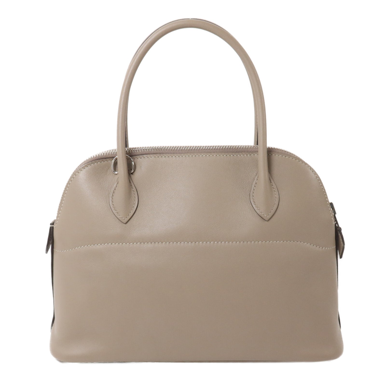HERMES Swift皮革Bolide 27手挽肩背兩用袋Gris Tourterelle