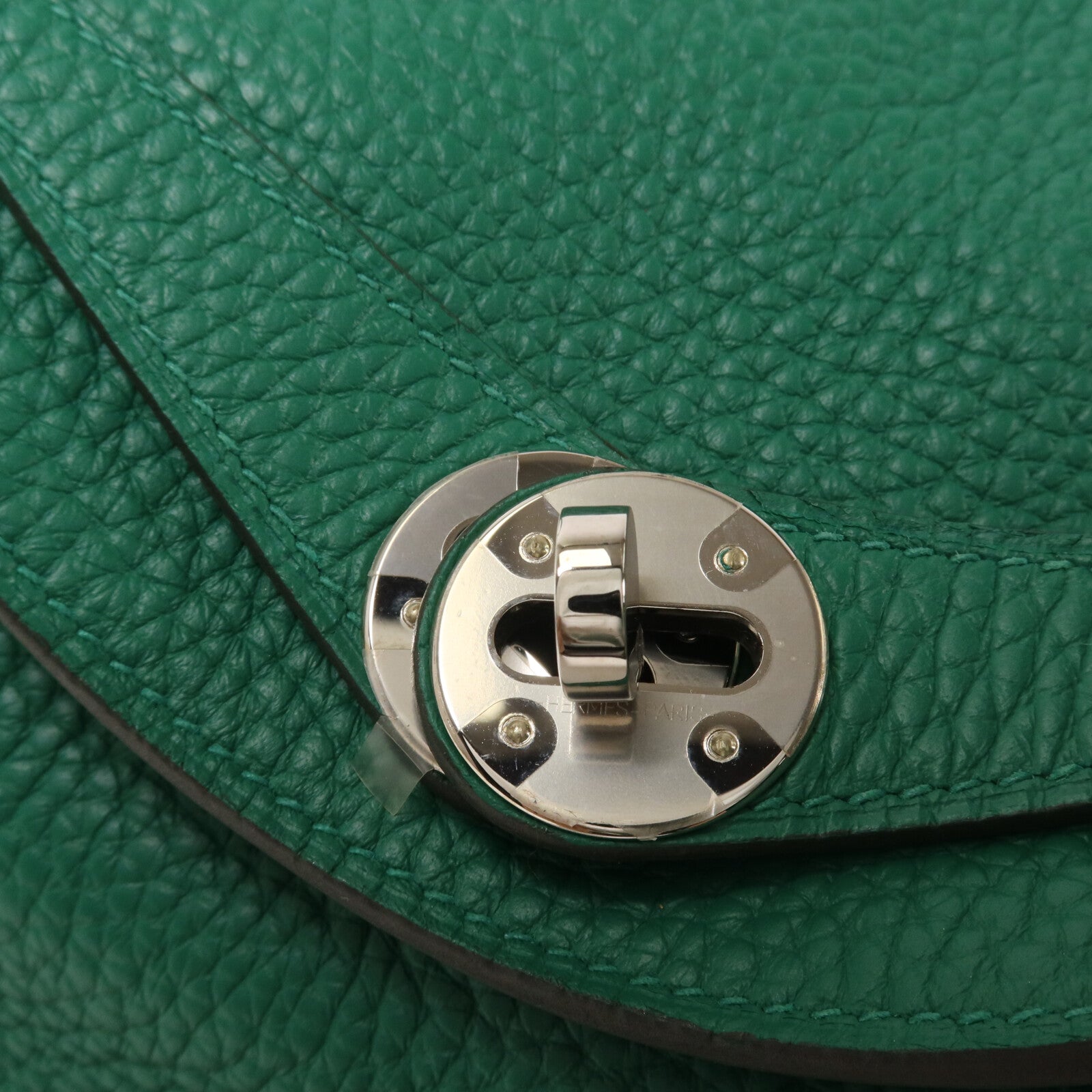 HERMES Clemence皮革Lindy 26手挽肩背兩用袋Vert Jade