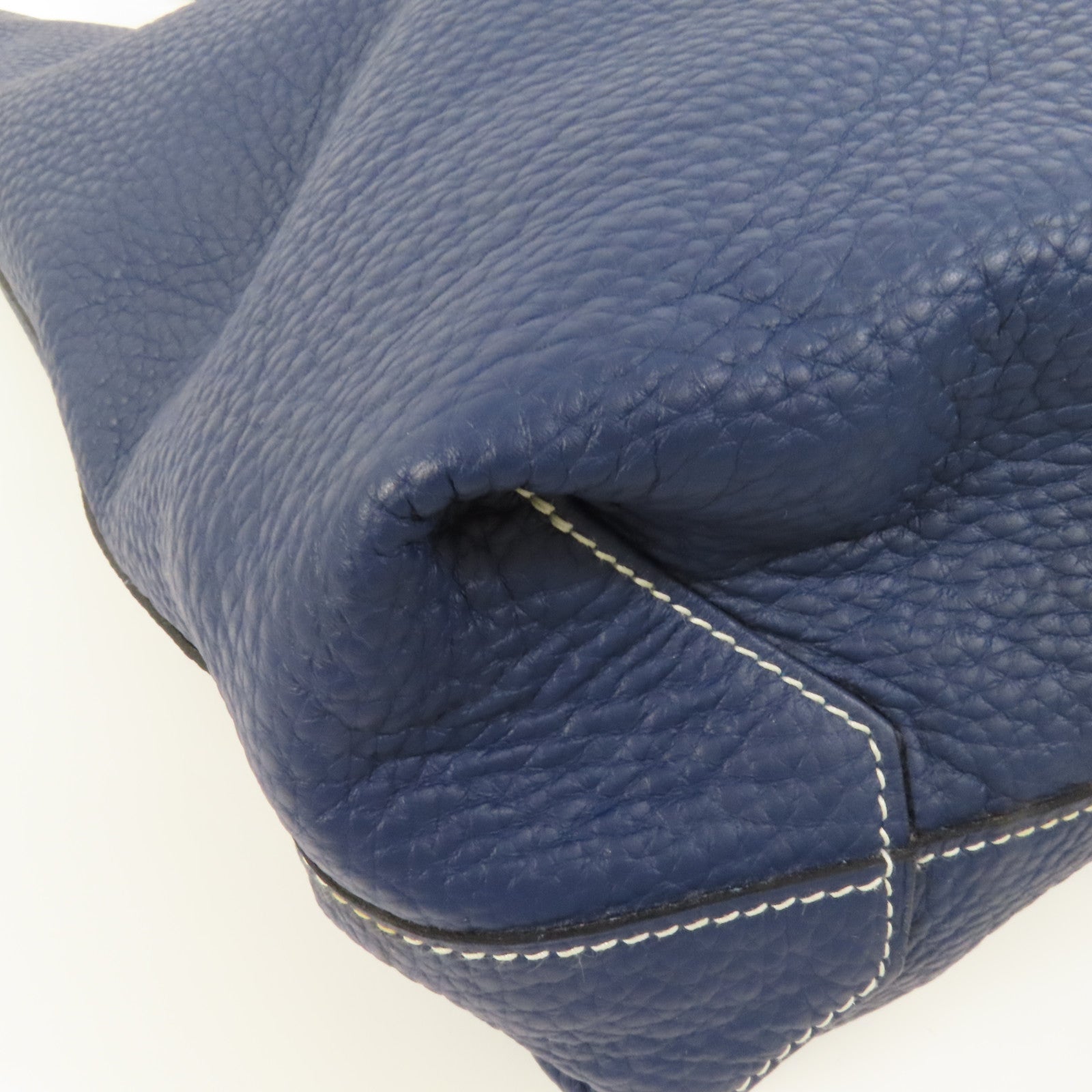 HERMES Clemence皮革Double Sens肩背袋Bleu Nuit