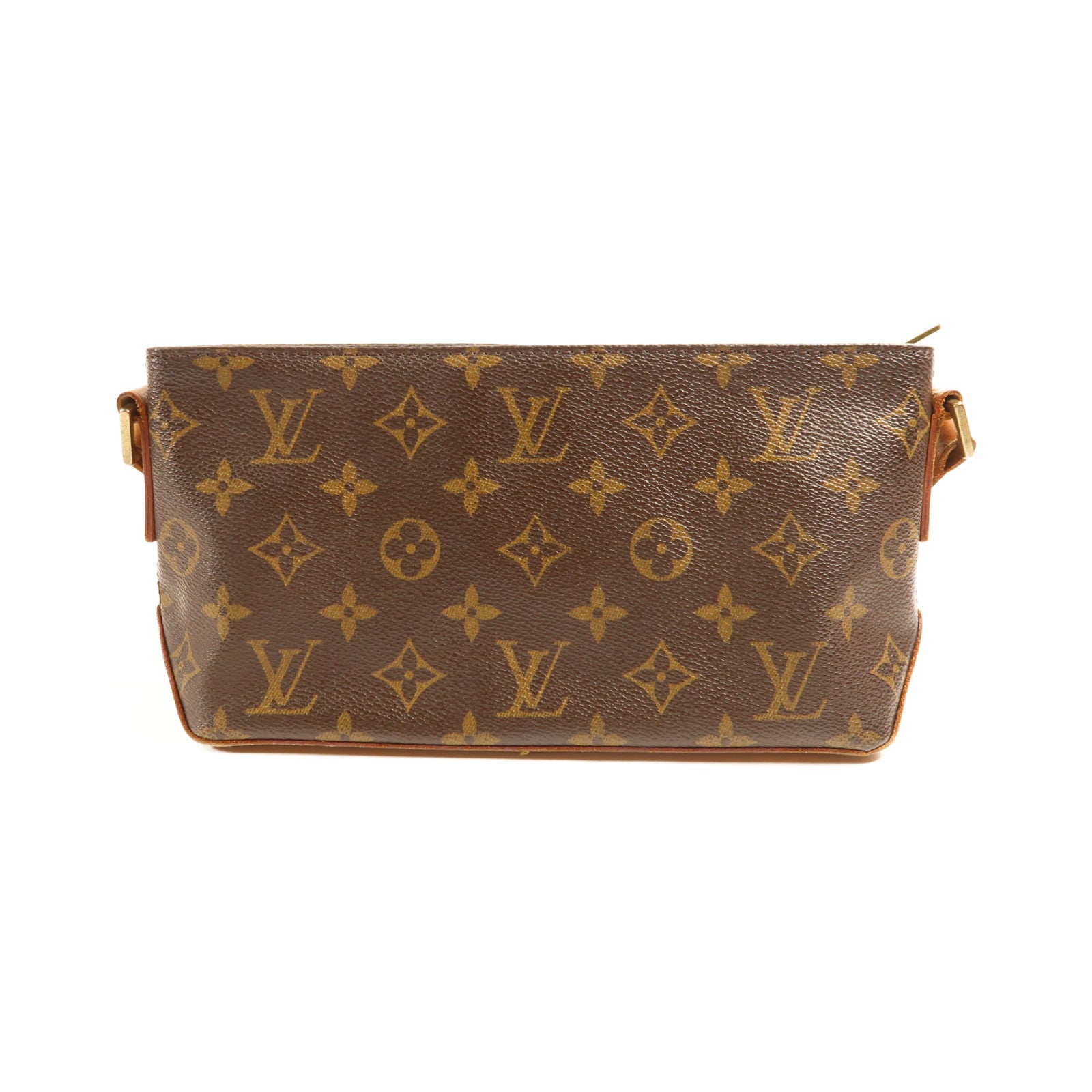LOUIS VUITTON Monogram Trotteur金扣肩背袋棕色