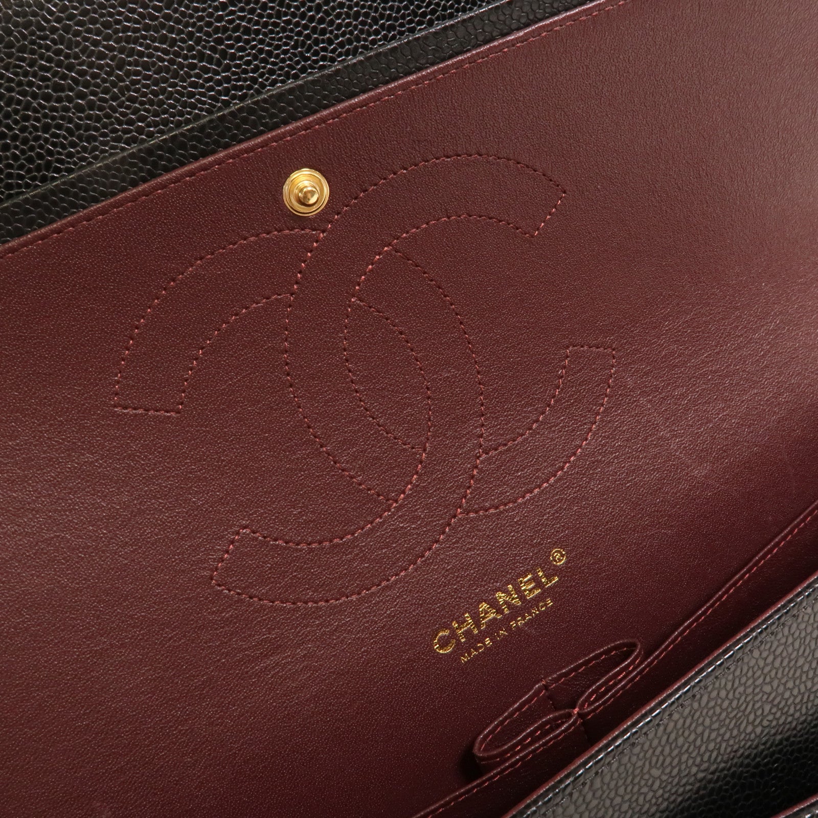 CHANEL 牛皮皮革Large Classic鏈帶肩背袋